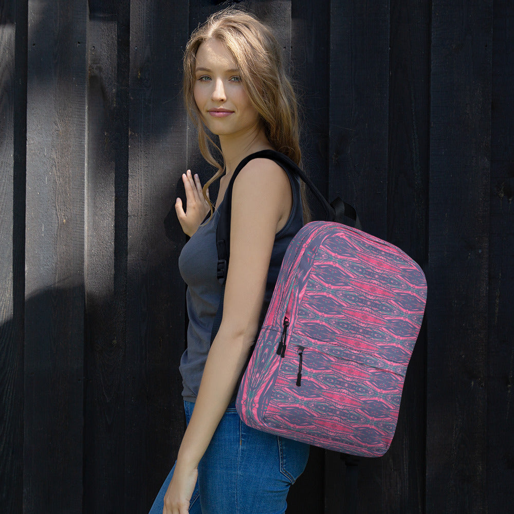 Shadows Gray On Pink Backpack Triboca Arts   