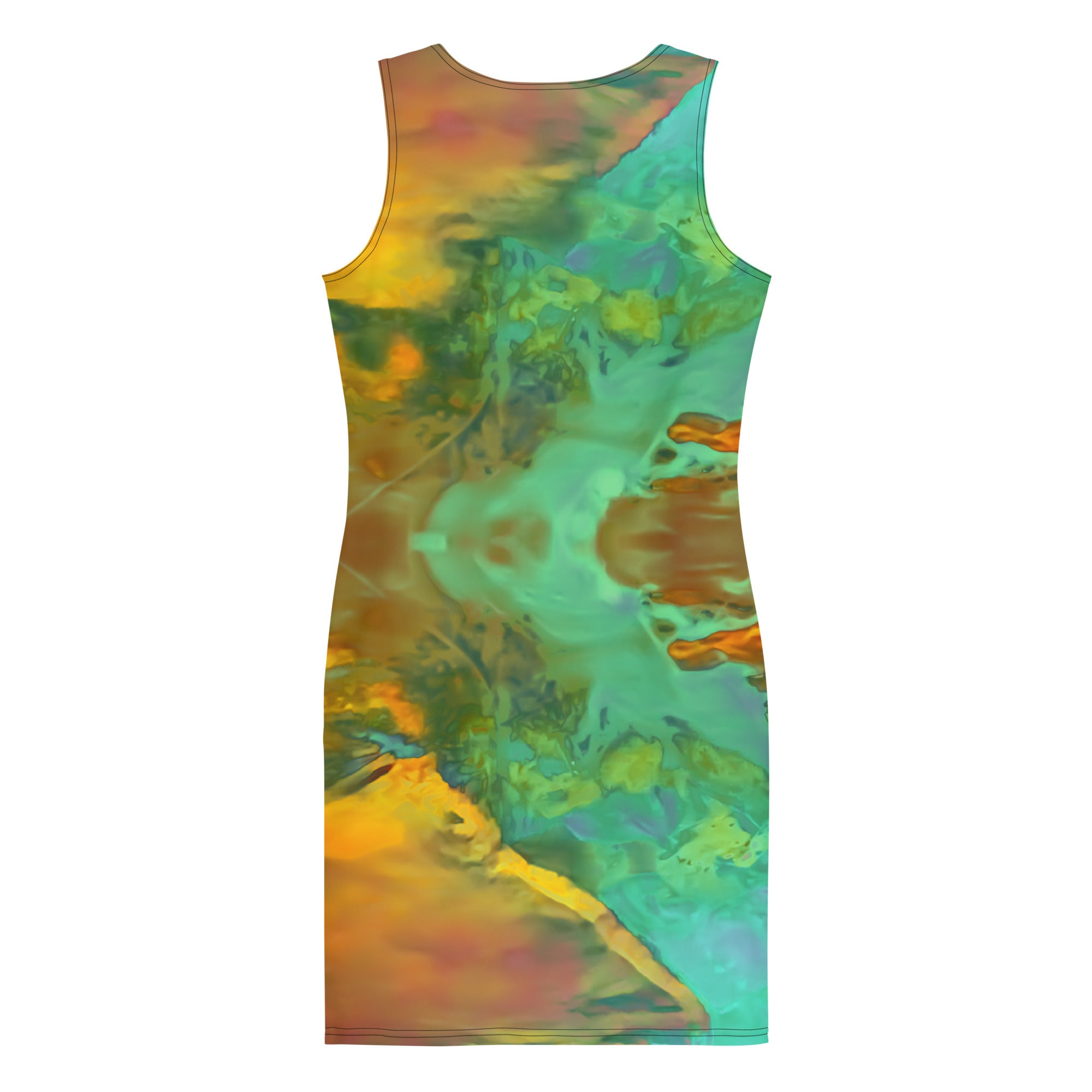 Gold Canyon Sleeveless Bodycon Dress Triboca Arts   