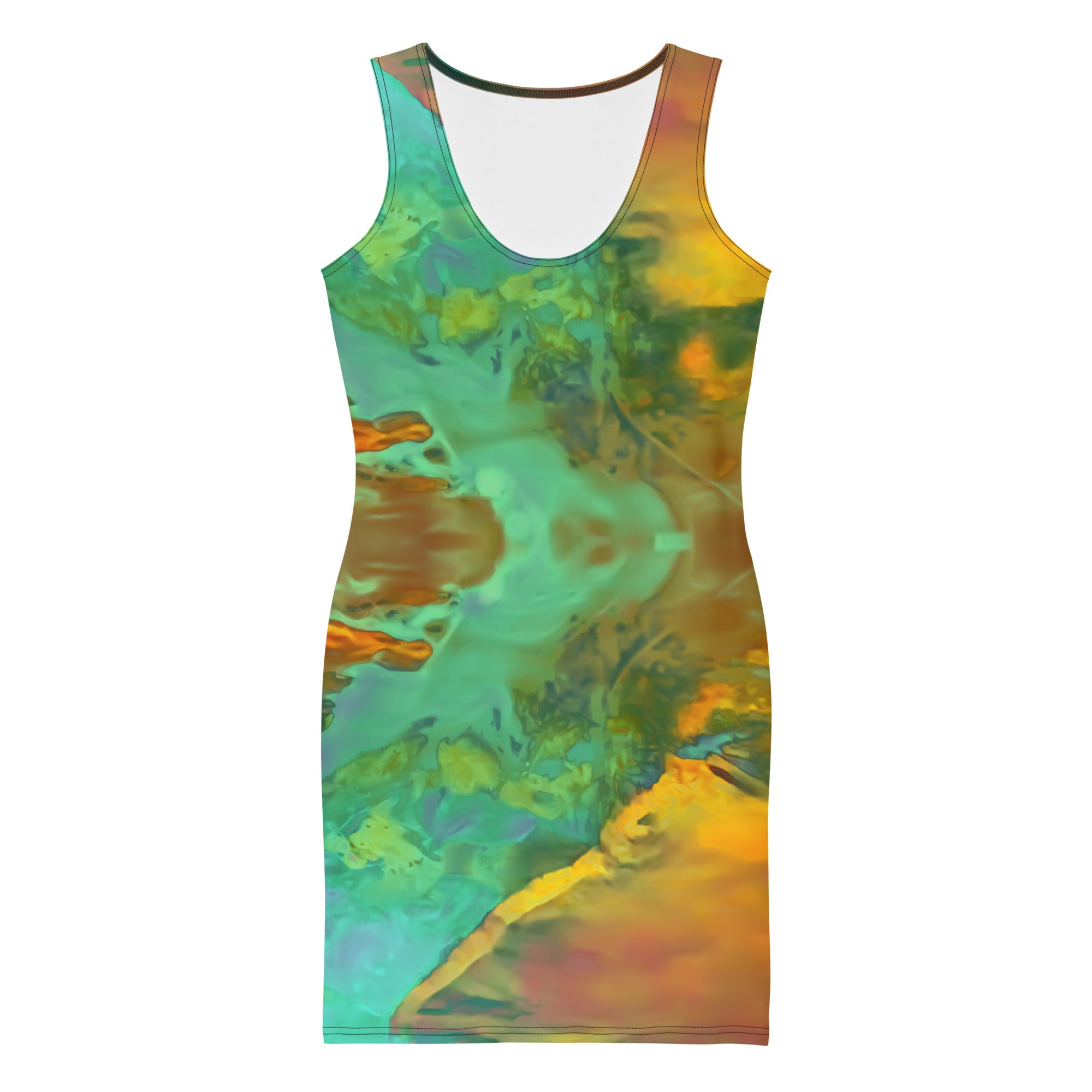 Gold Canyon Sleeveless Bodycon Dress Triboca Arts