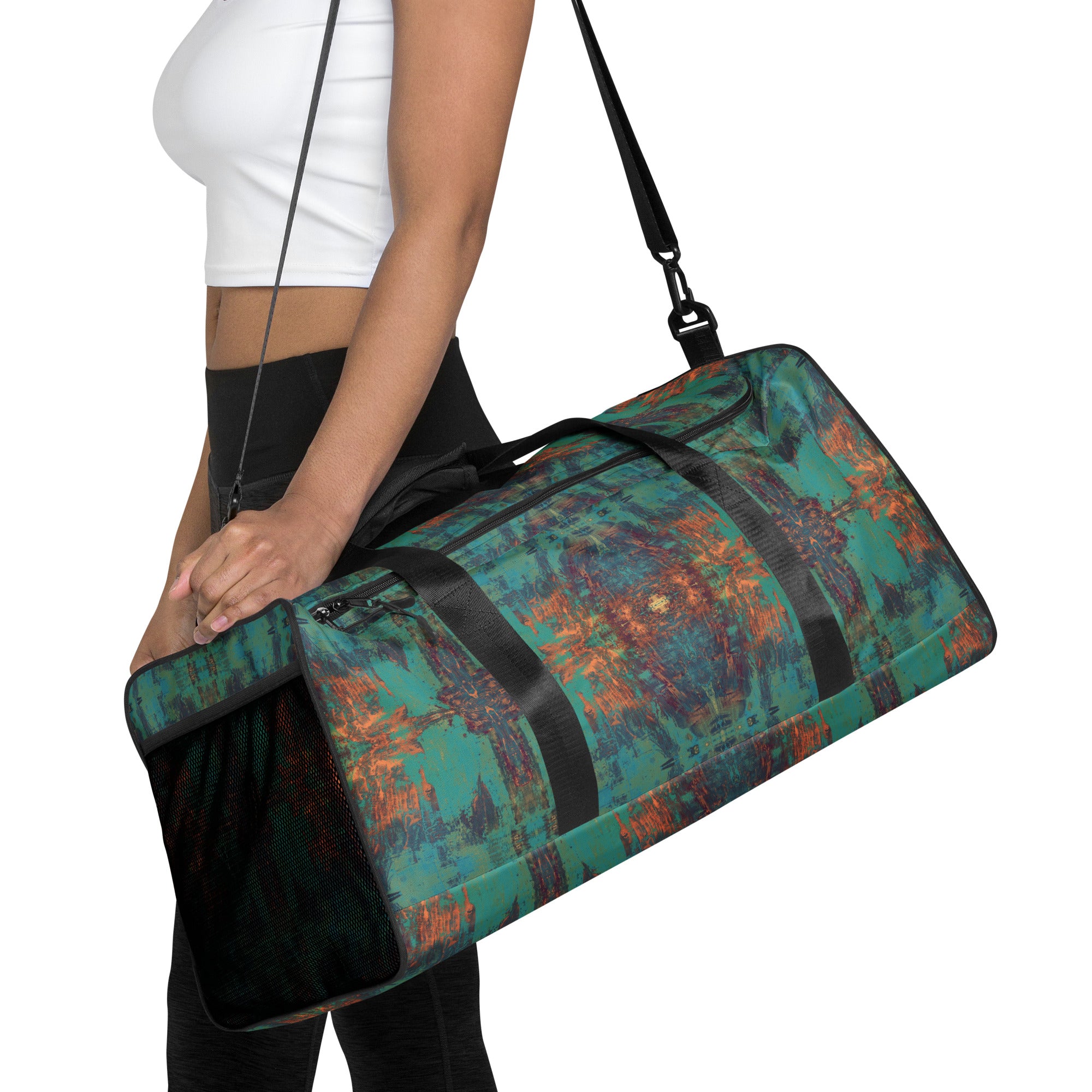 Bronze On Malachite Duffle Bag Triboca Arts   