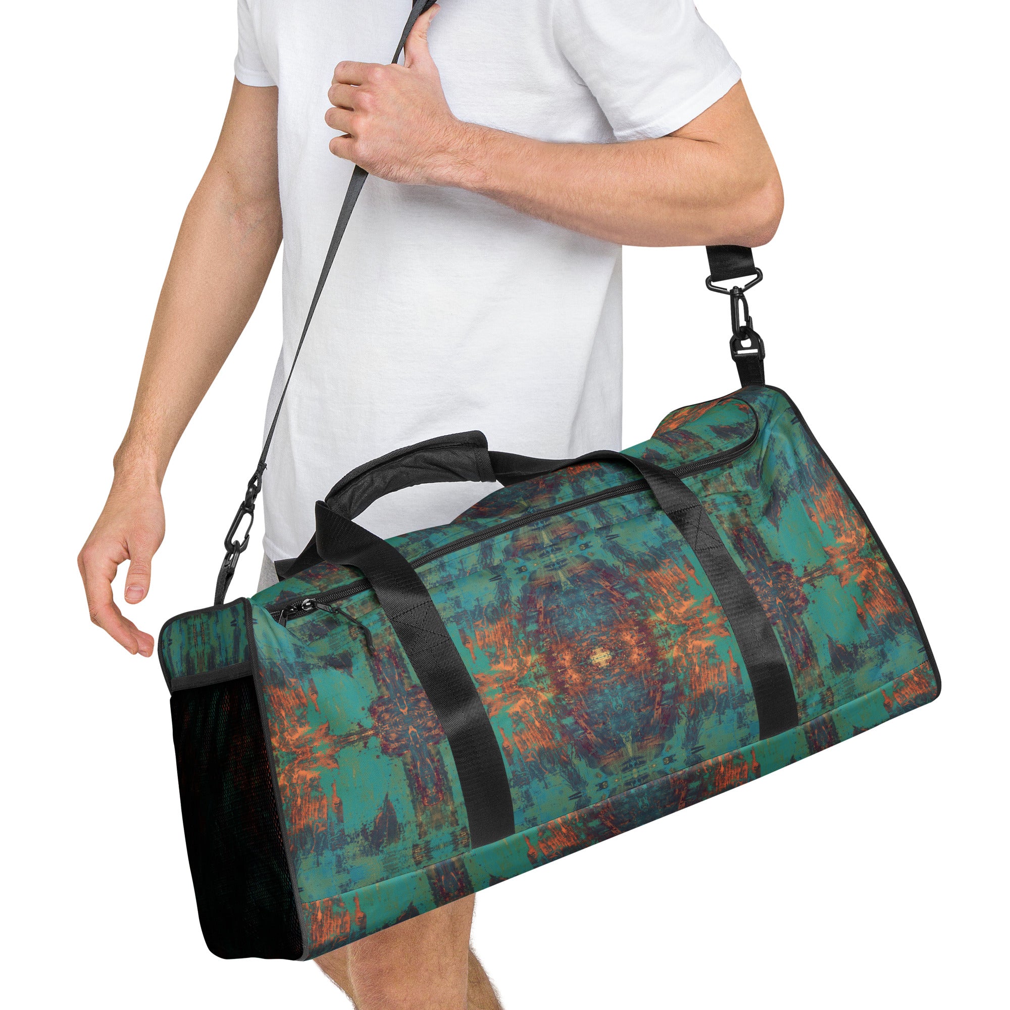 Bronze On Malachite Duffle Bag Triboca Arts