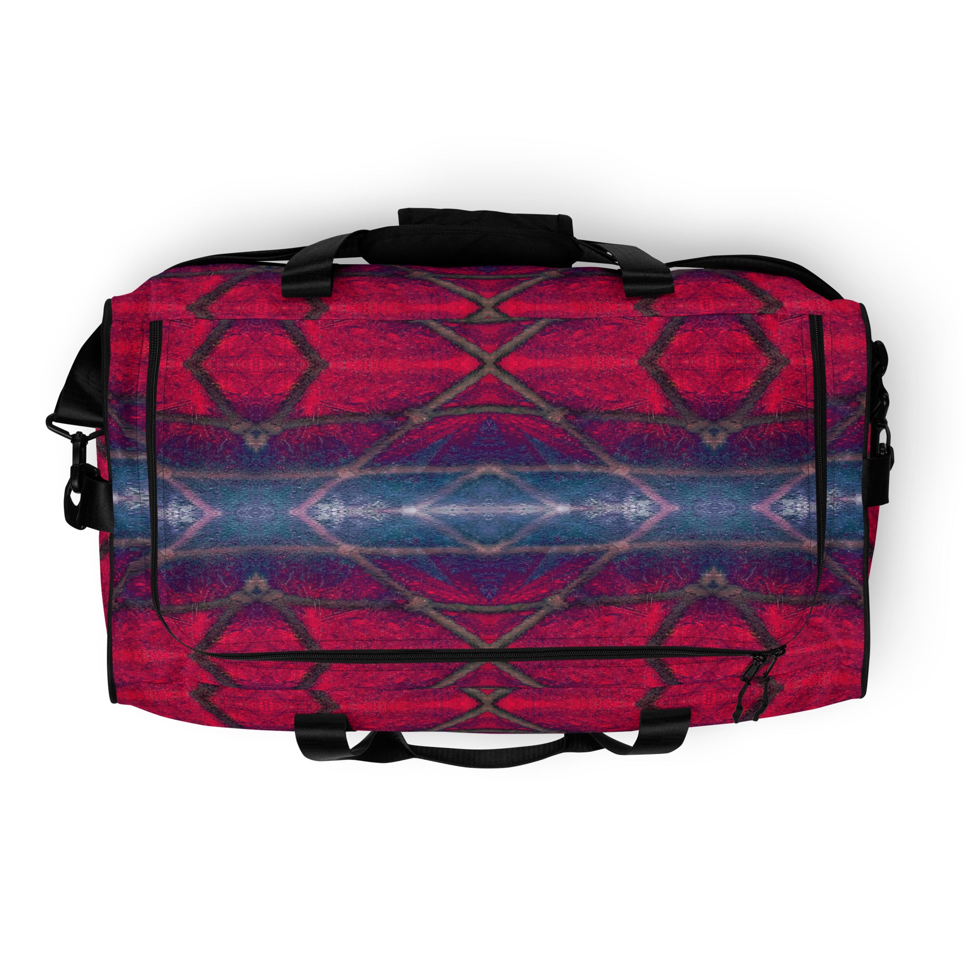 Glass On Rattan Magenta Duffle bag Triboca Arts