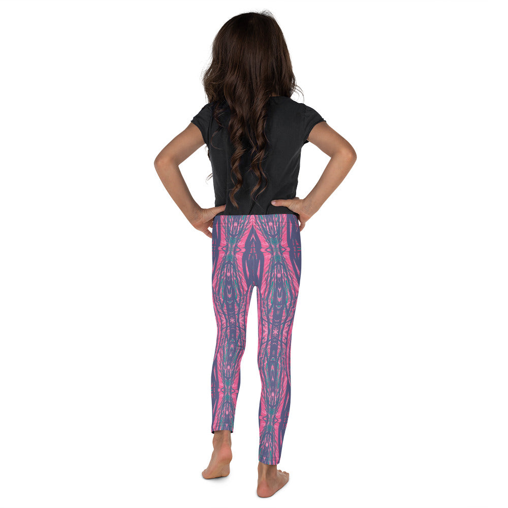 Shadows Gray On Pink Girls Leggings Triboca Arts