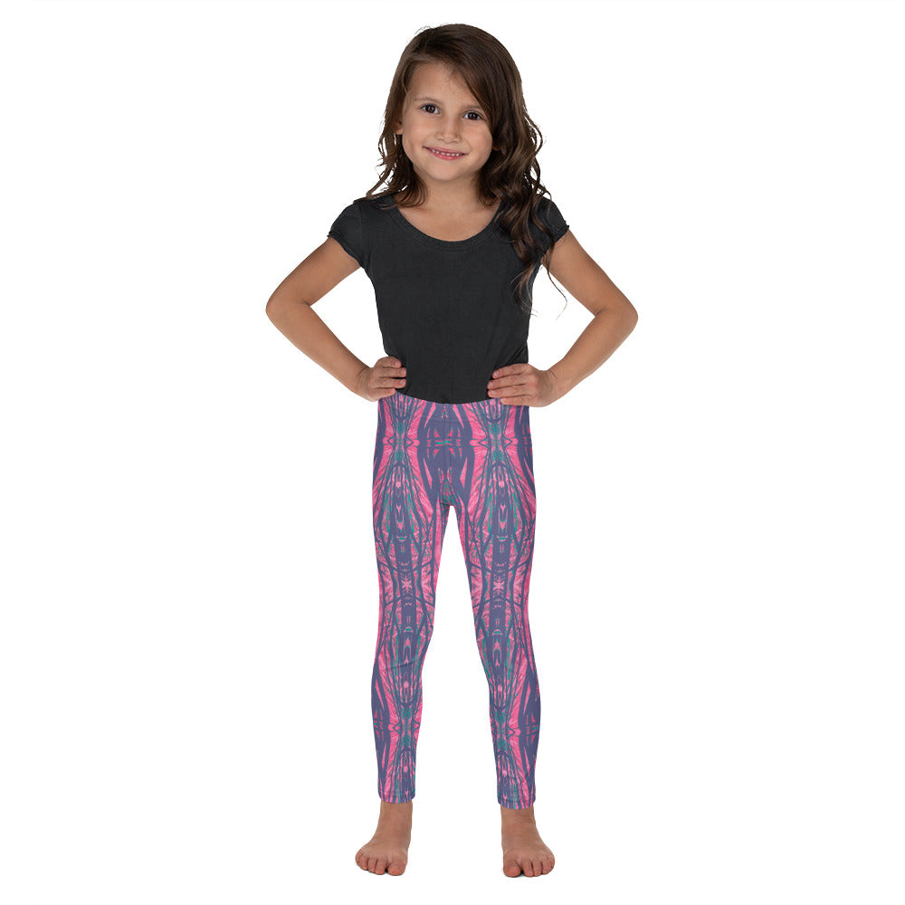 Shadows Gray On Pink Girls Leggings Triboca Arts 2T