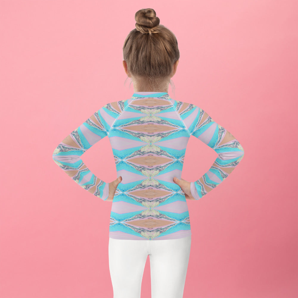 Point Aqua Girls Long-Sleeve Rash Guard Triboca Arts