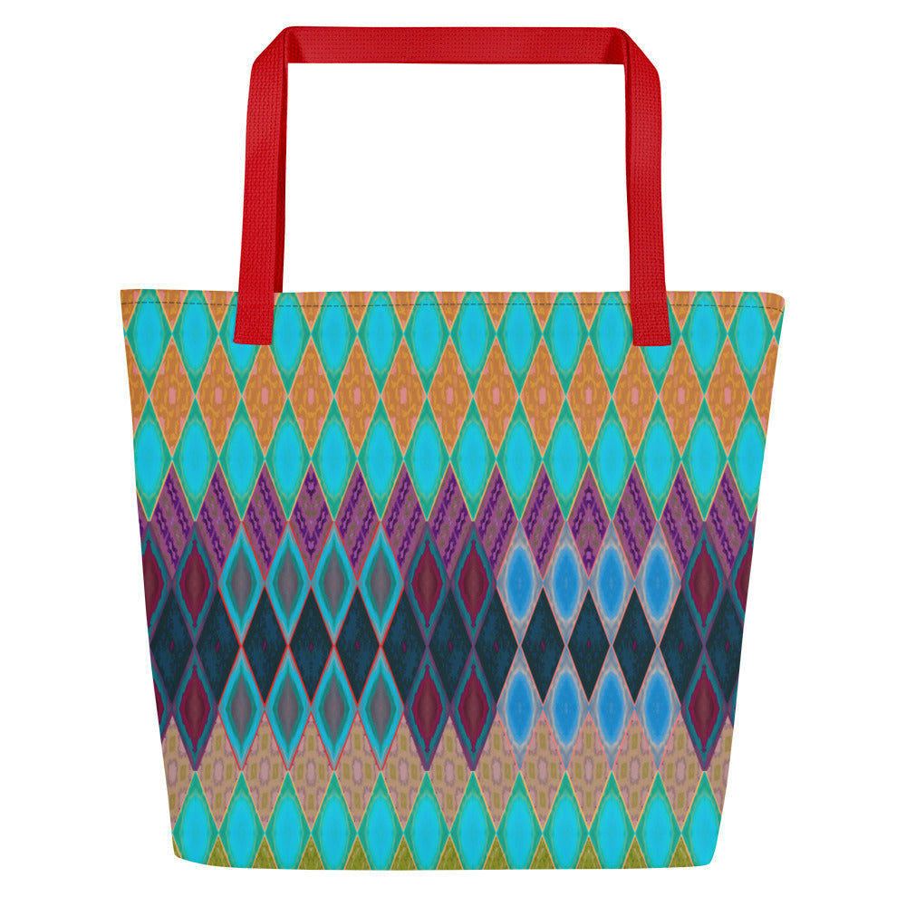Desert Diamonds Large Tote Bag With Pocket Triboca Arts
