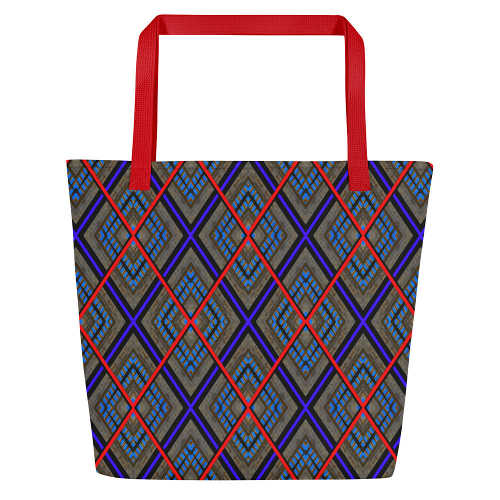 Skylights Large Tote Bag With Pocket Triboca Arts Red