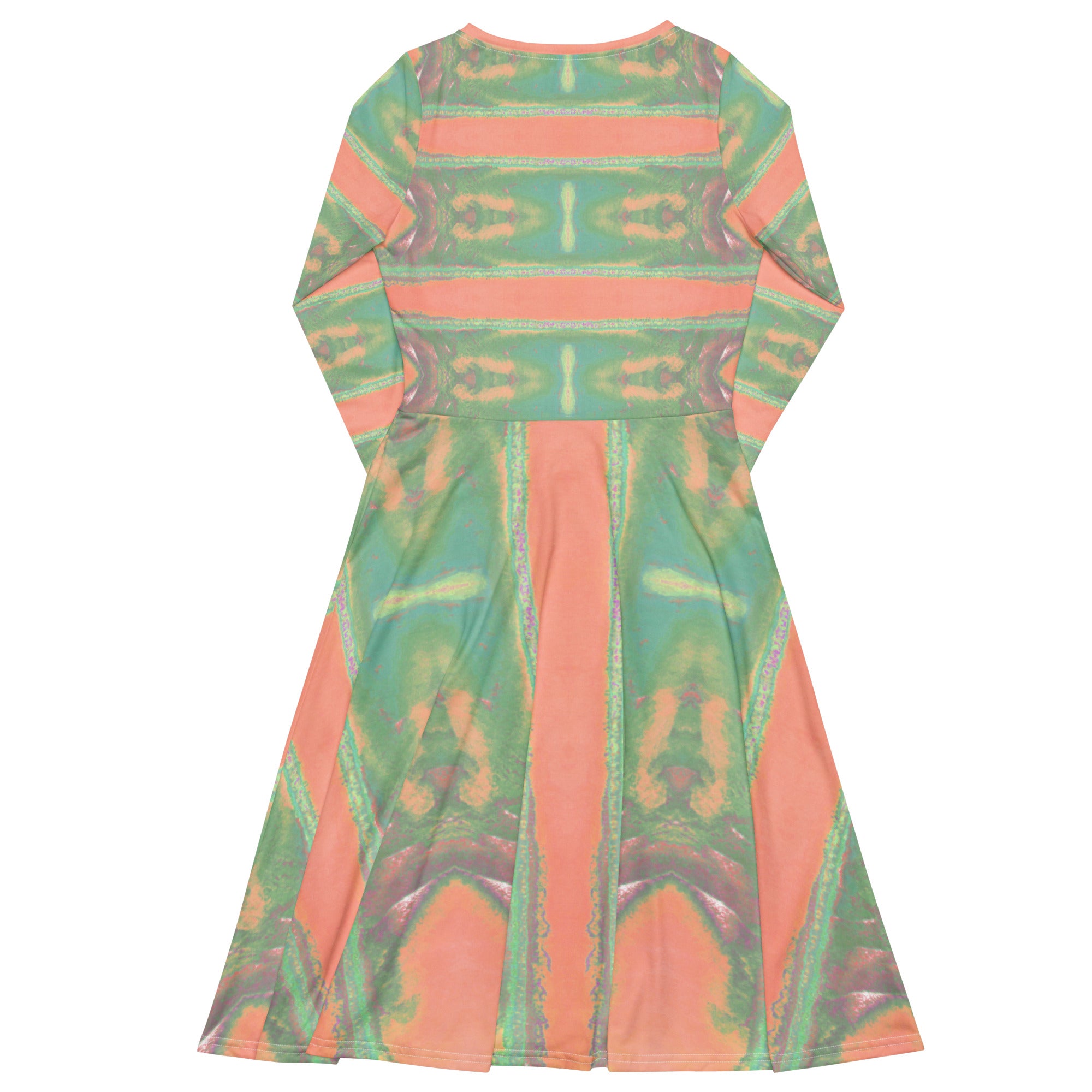 Bay Jetties Long-Sleeve Midi Dress Triboca Arts