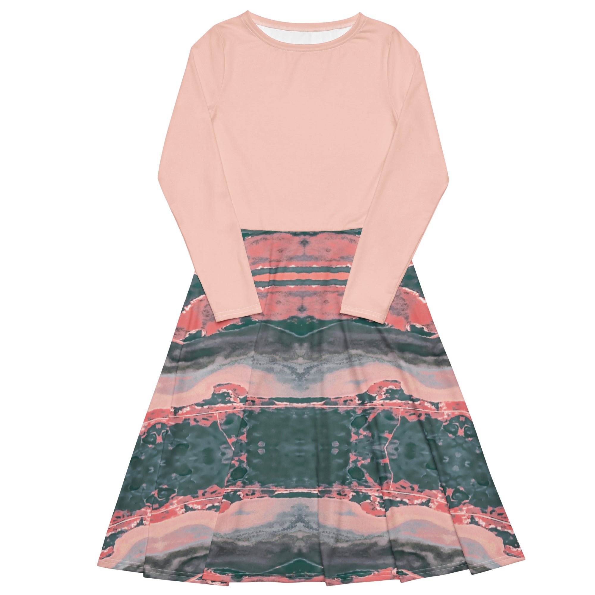 Gulf Shore Long-Sleeve Midi Dress Triboca Arts 2XS