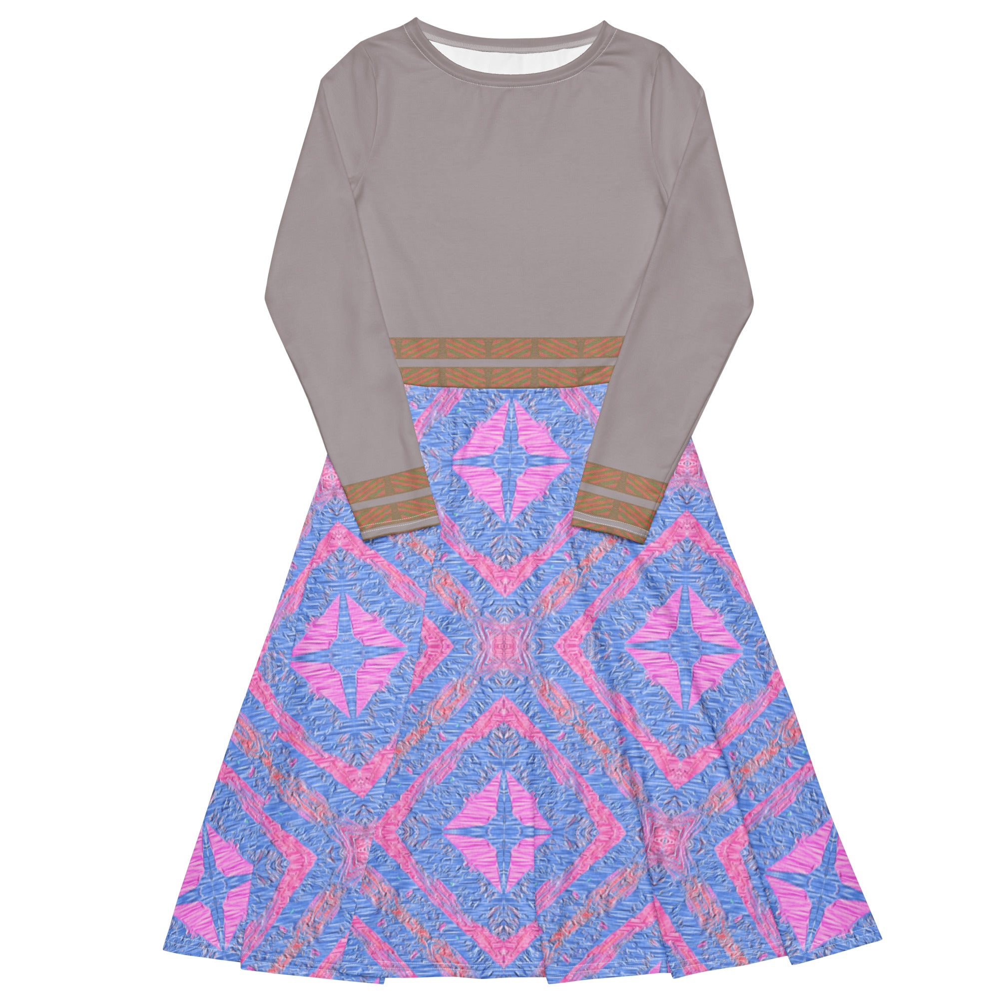 On Deck Long-Sleeve Midi Dress Triboca Arts