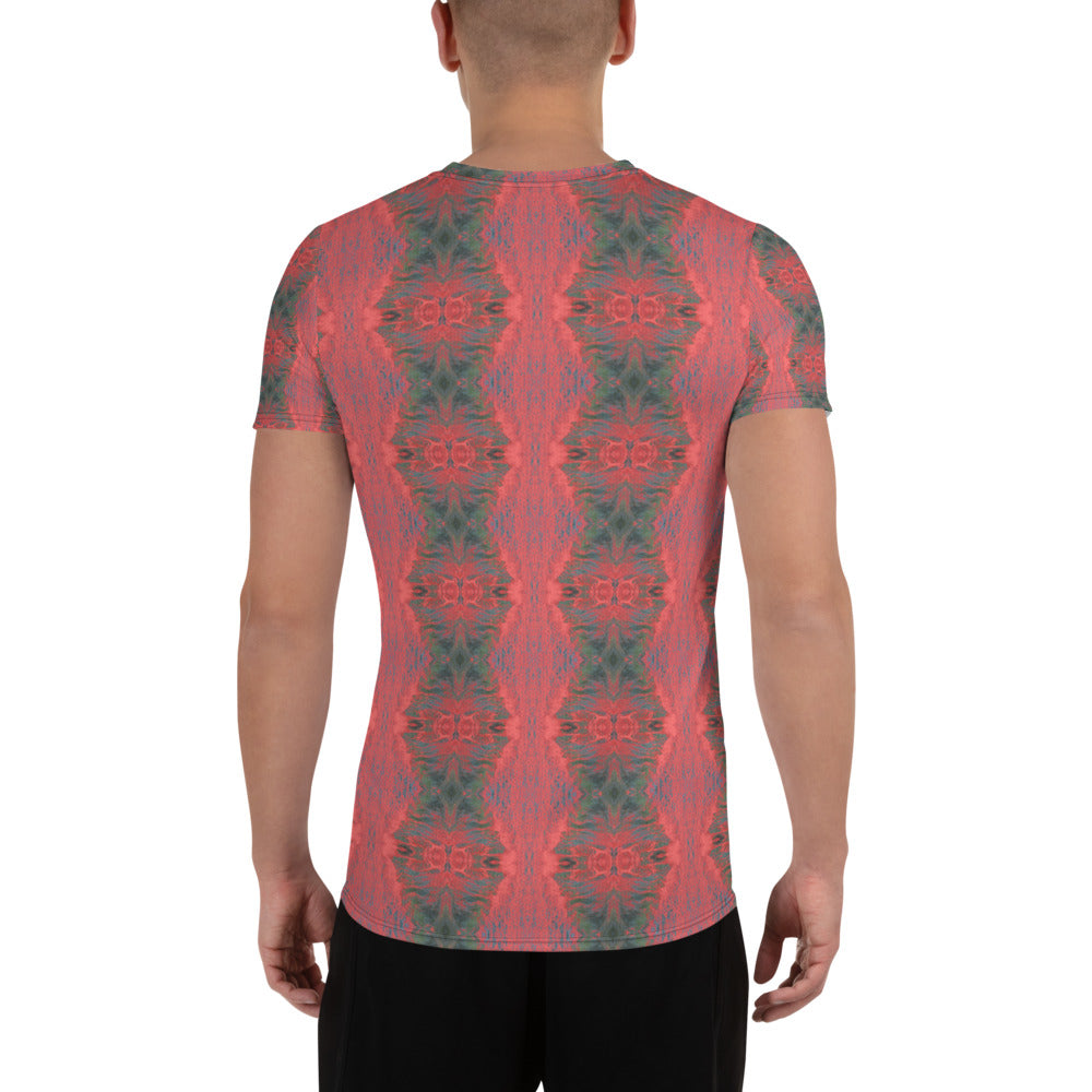 Salmon Reef Men's Athletic T-Shirt Triboca Arts