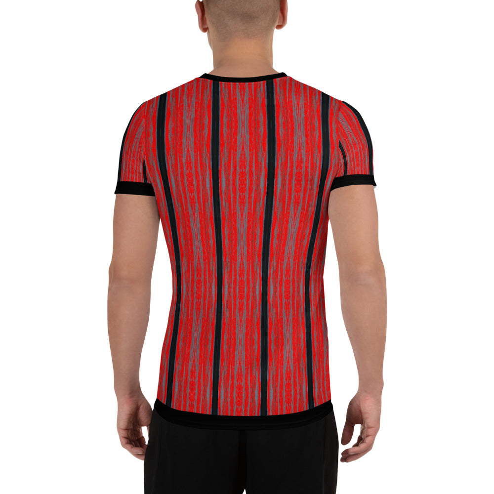Salmon Reef Men's Athletic T-Shirt Triboca Arts