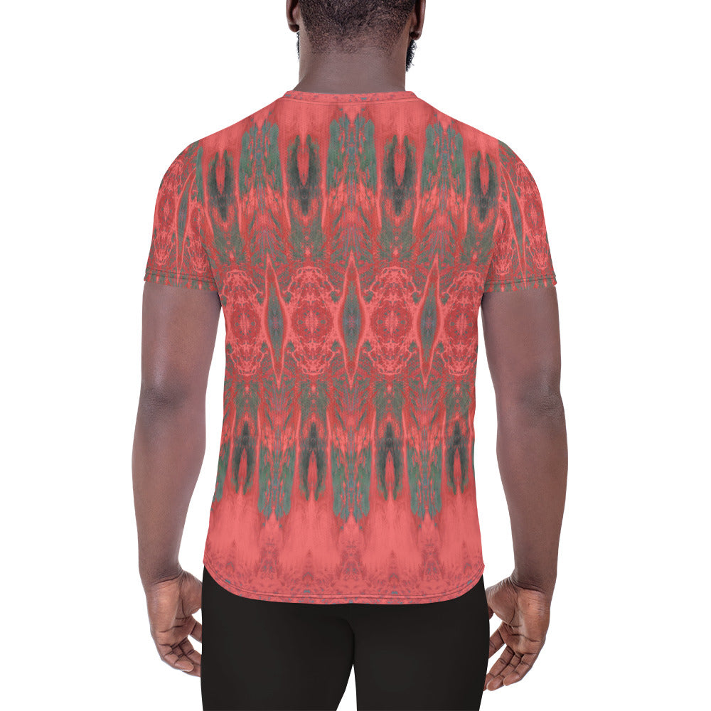 Salmon Reef Men's Athletic T-Shirt Triboca Arts