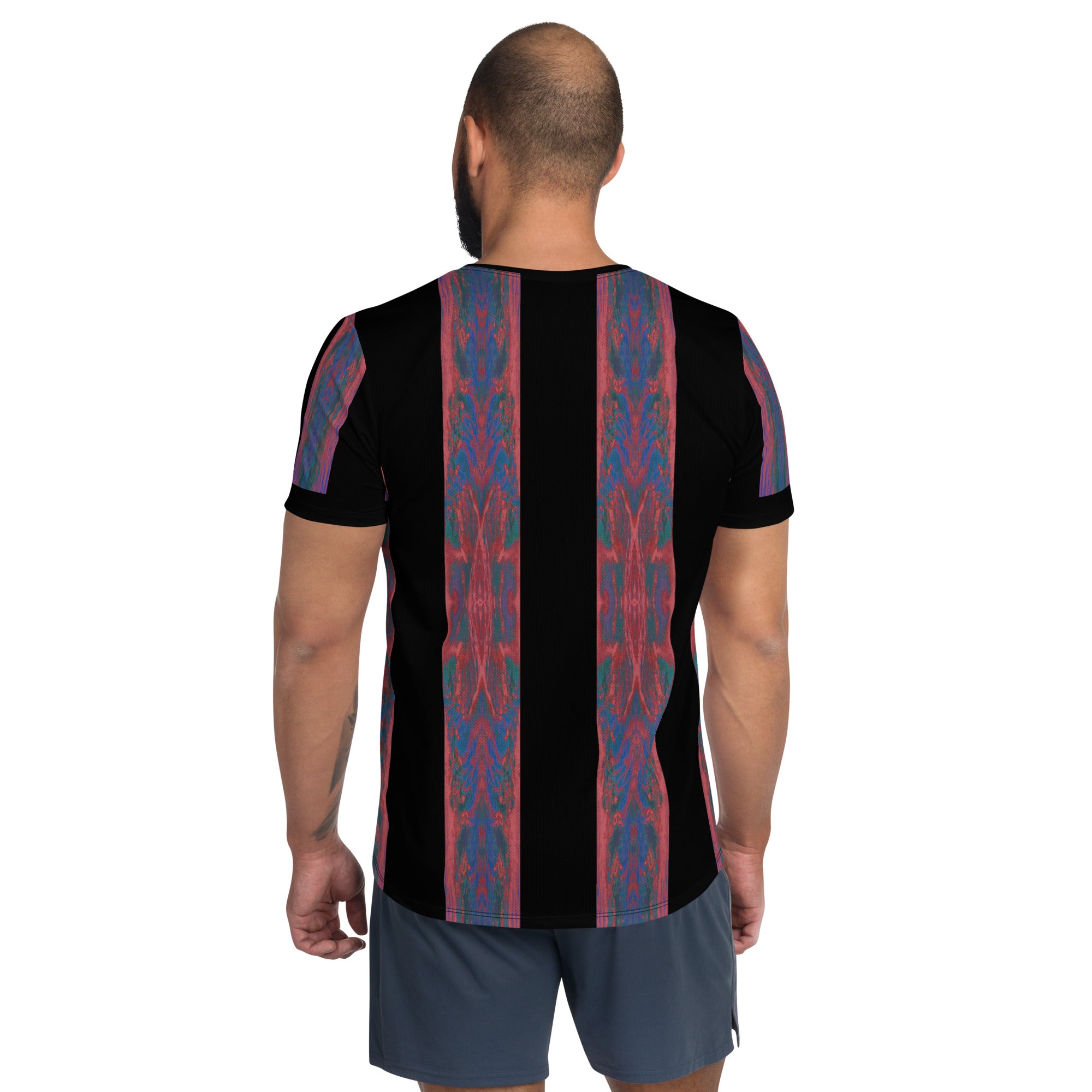 Salmon Reef Men's Athletic T-Shirt Triboca Arts