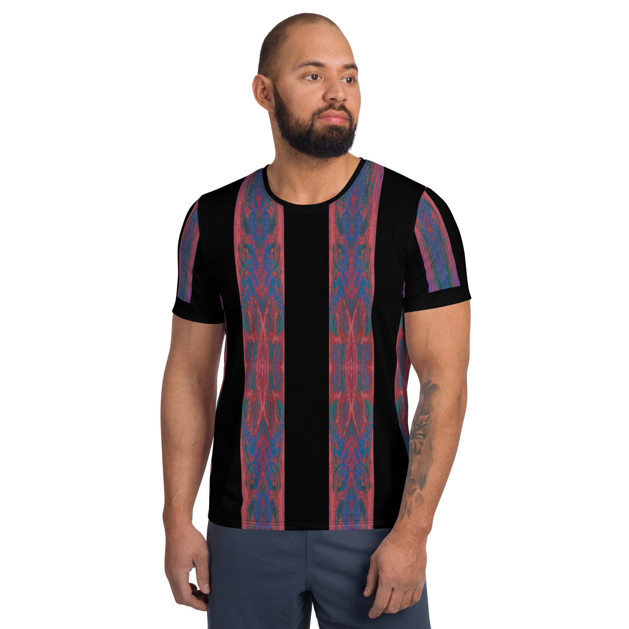 Salmon Reef Men's Athletic T-Shirt Triboca Arts XS