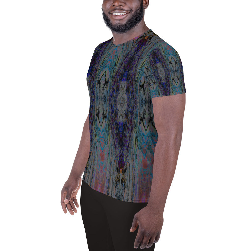 Salmon Reef Men's Athletic T-Shirt Triboca Arts