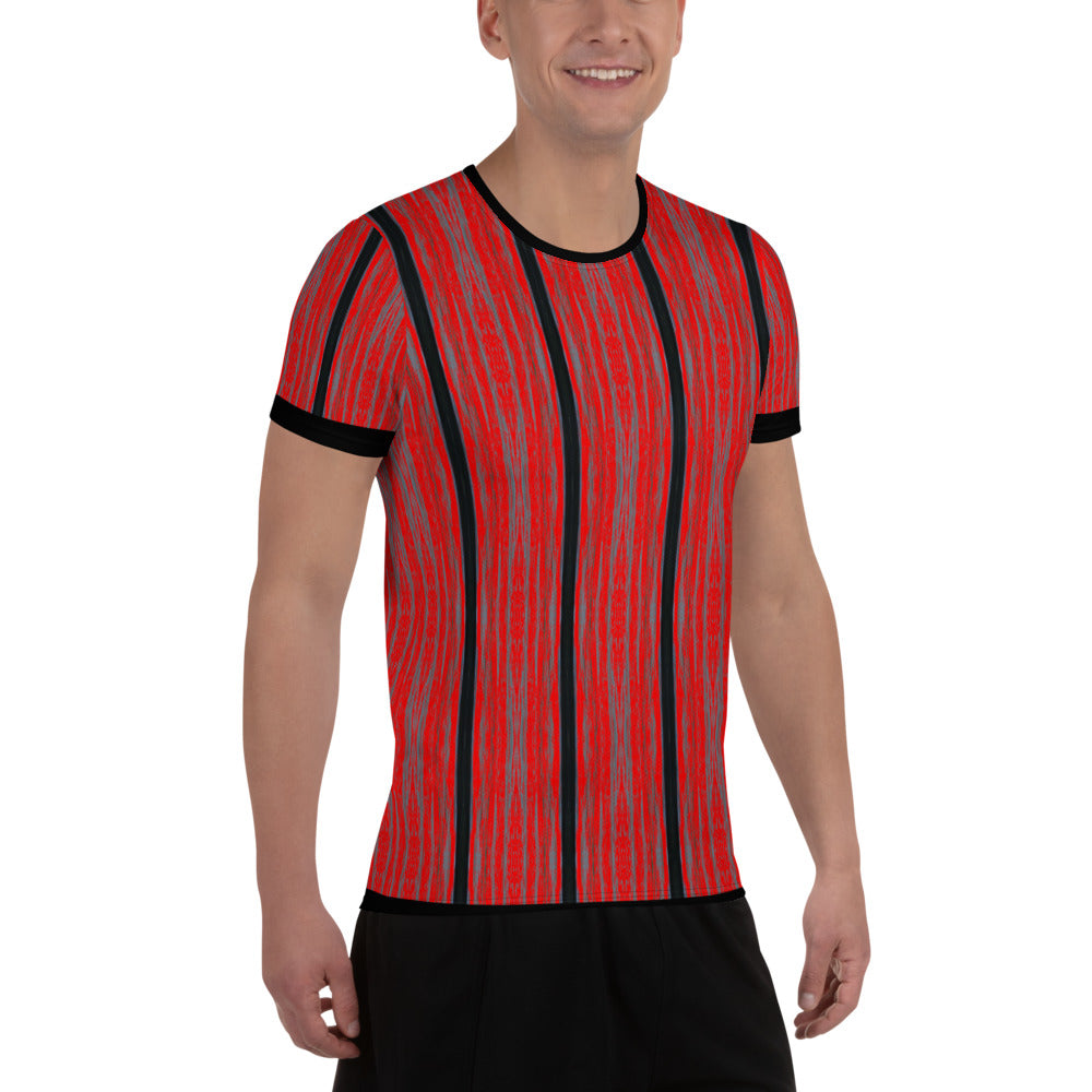 Salmon Reef Men's Athletic T-Shirt Triboca Arts