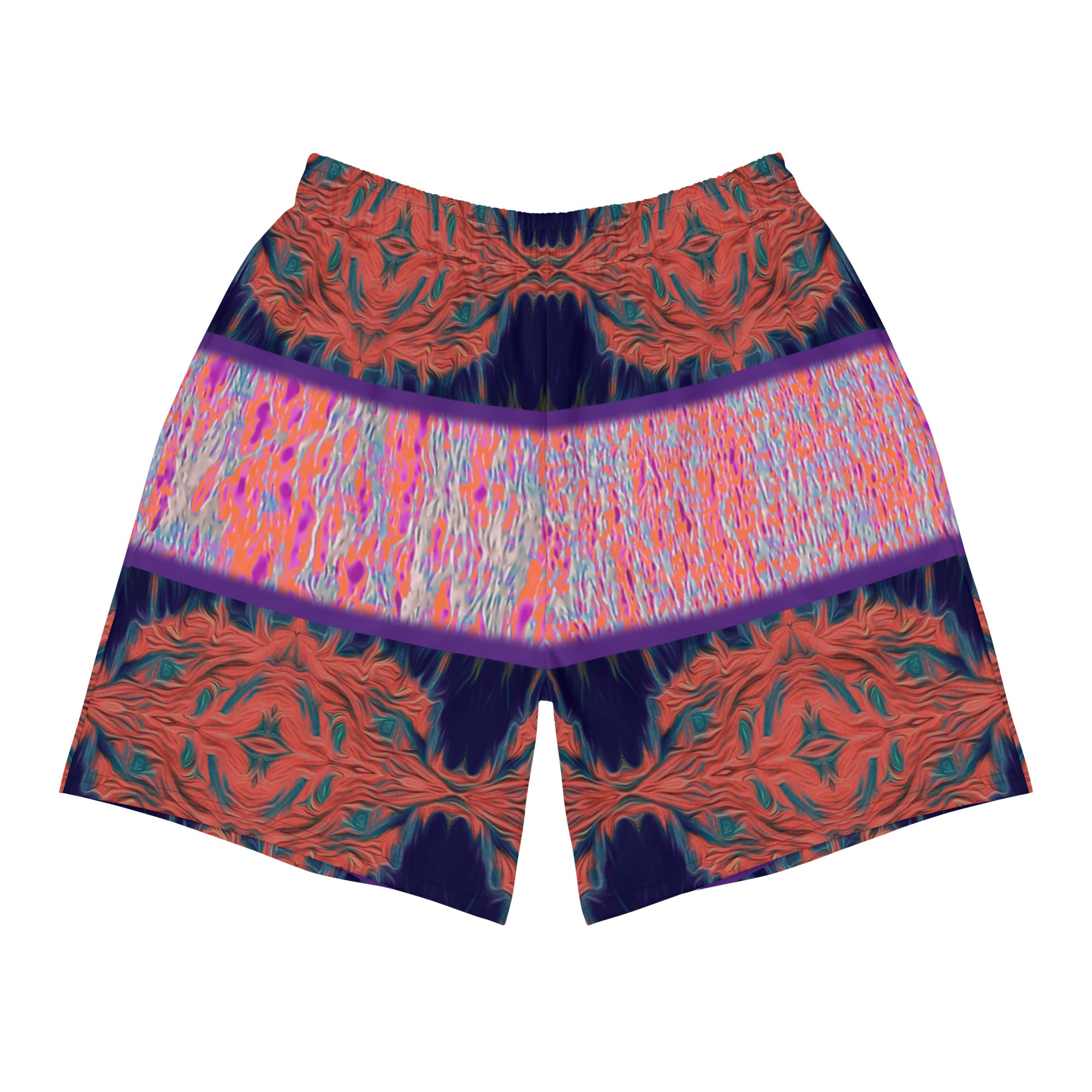 Salmon Reef Men's Eco-Friendly Athletic Shorts Triboca Arts