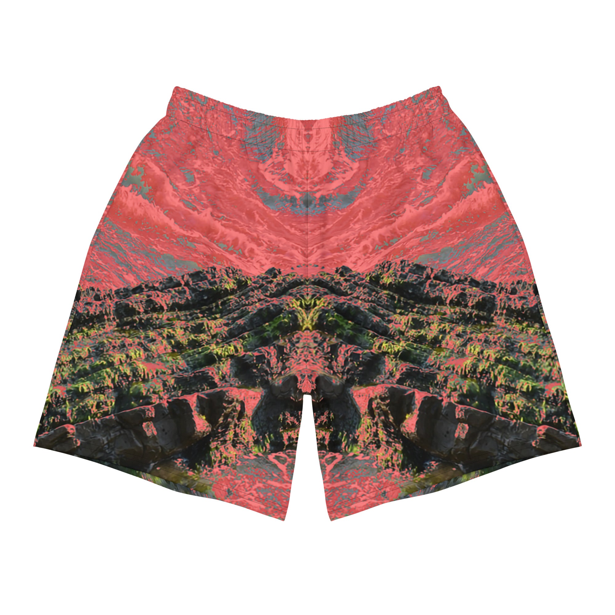 Salmon Reef Men's Eco-Friendly Ahletic Shorts Triboca Arts   