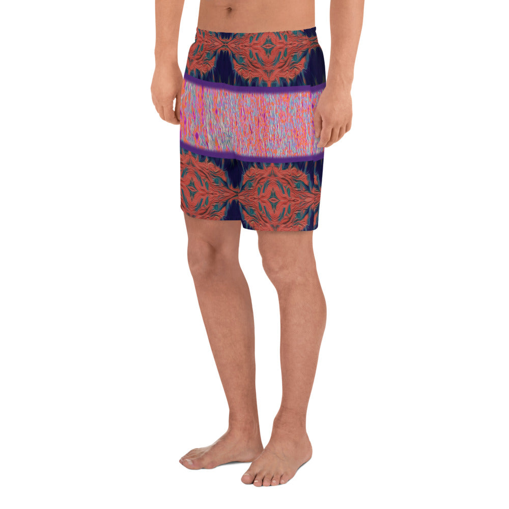 Salmon Reef Men's Eco-Friendly Athletic Shorts Triboca Arts
