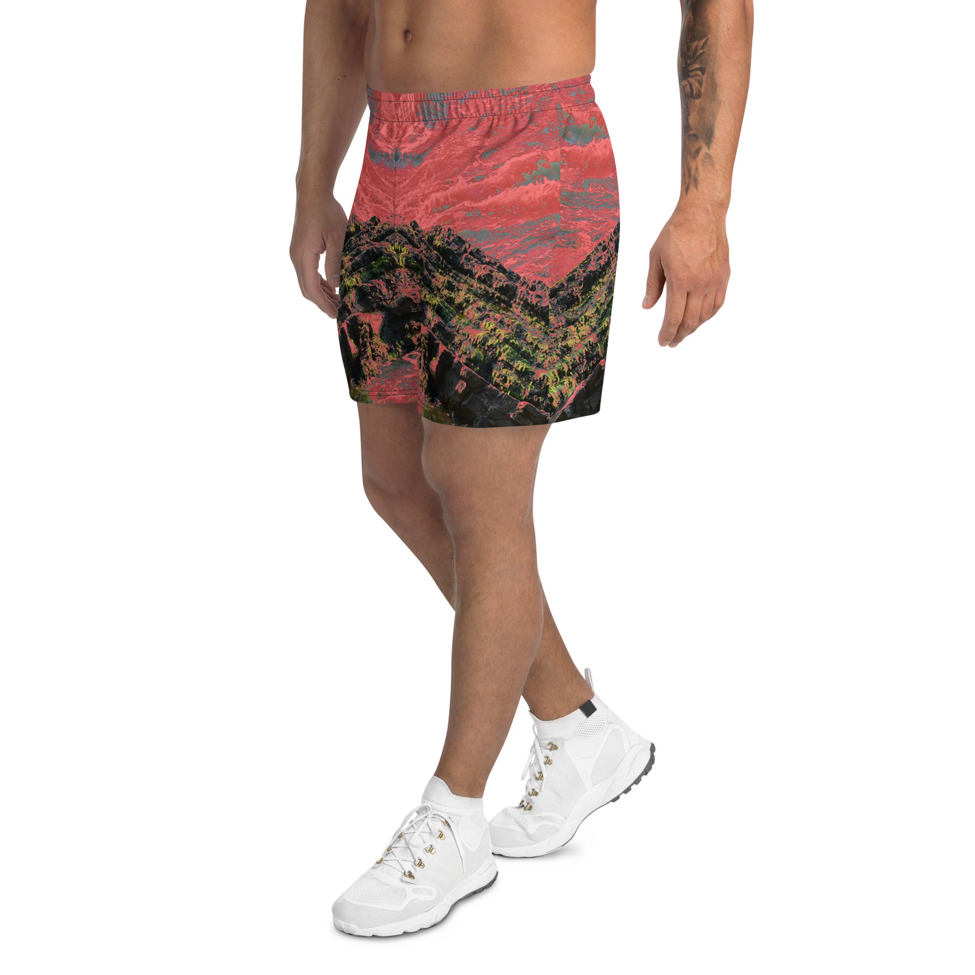 Salmon Reef Men's Eco-Friendly Ahletic Shorts Triboca Arts
