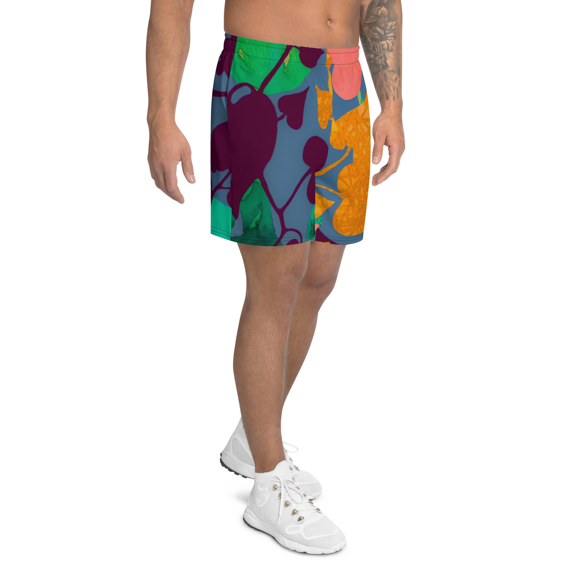 Vines Men's Eco-Friendly Athletic Shorts Triboca Arts