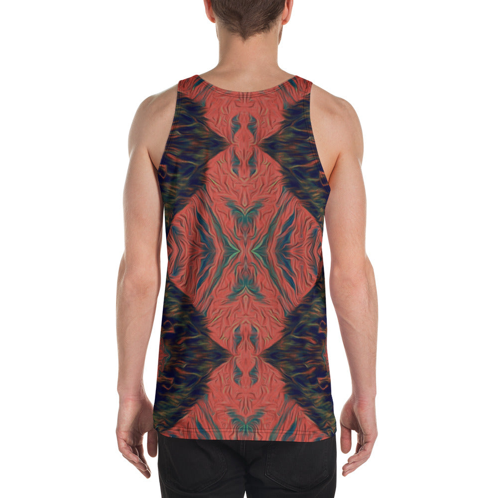 Salmon Reef Men's Tank Top Triboca Arts