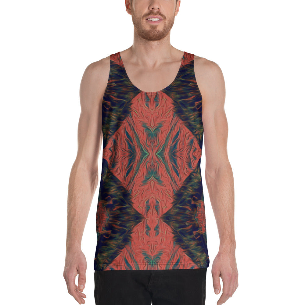 Salmon Reef Men's Tank Top Triboca Arts XS  