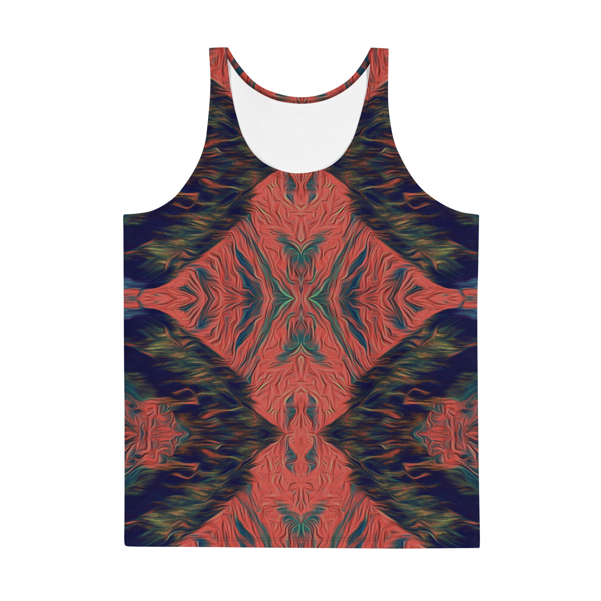 Salmon Reef Men's Tank Top Triboca Arts