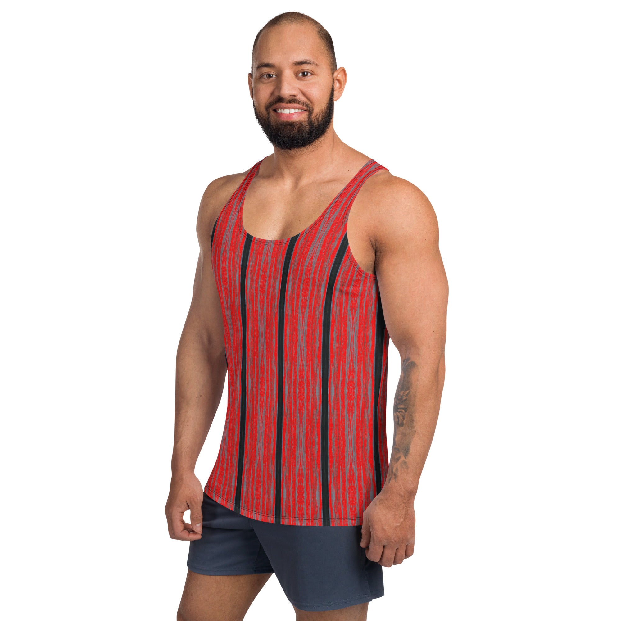 Salmon Reef Men's Tank Top Triboca Arts
