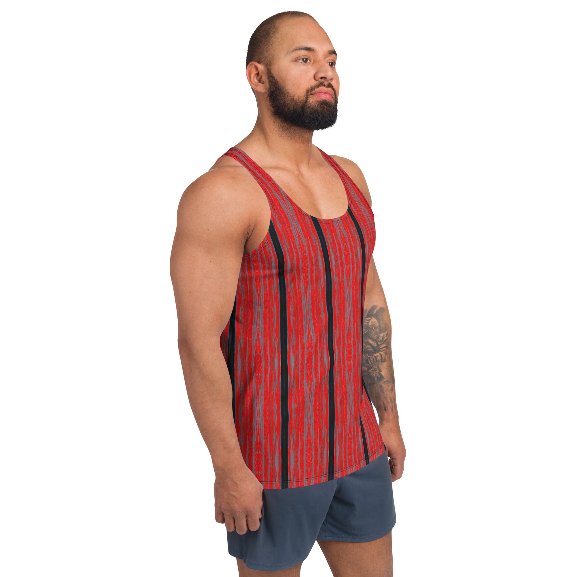 Salmon Reef Men's Tank Top Triboca Arts