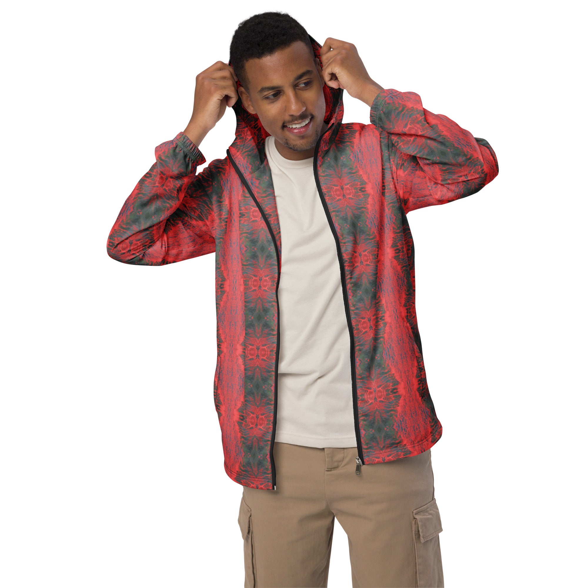 Salmon Reef Men’s Windbreaker Triboca Arts
