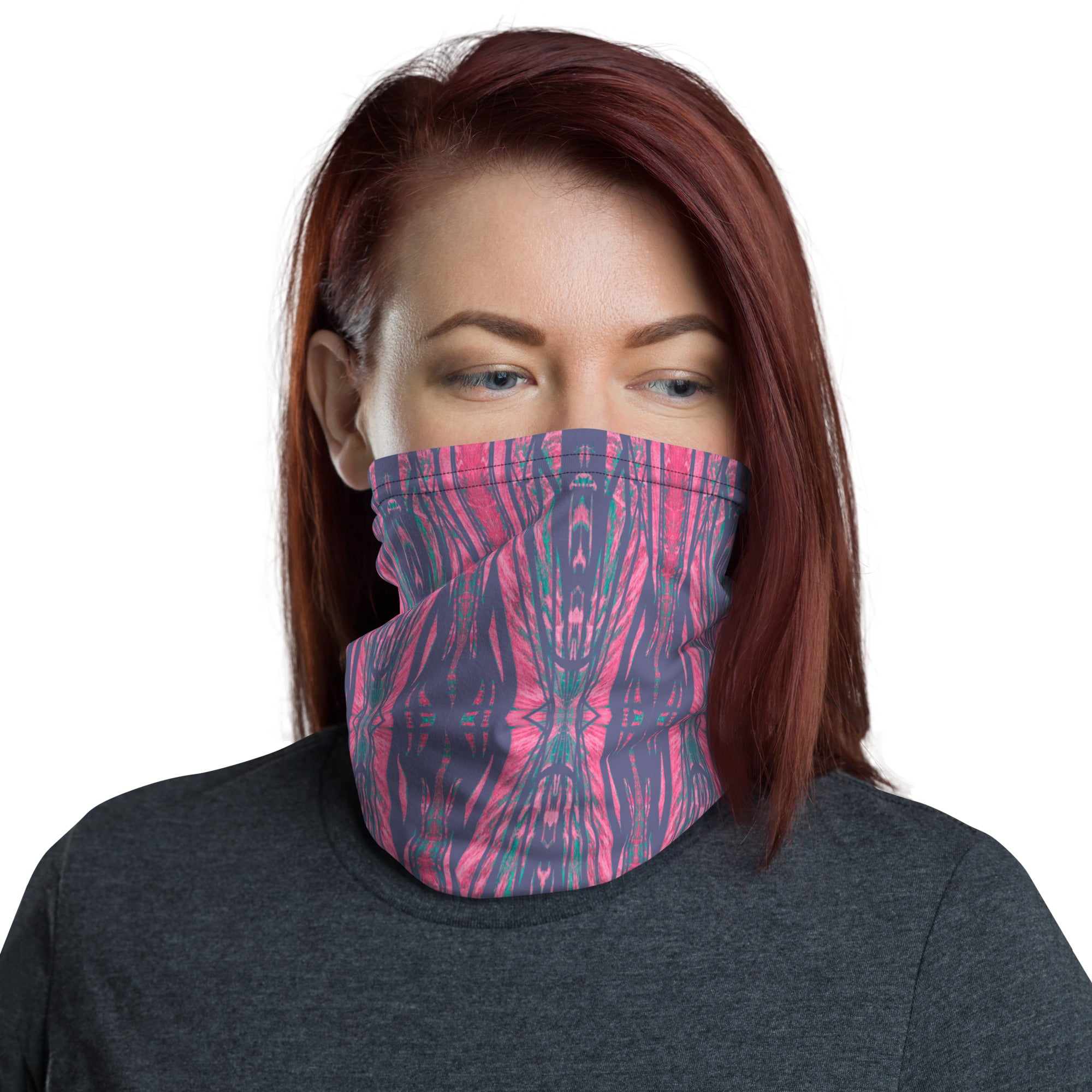 Shadows Gray On Pink Neck Gaiter Triboca Arts Default Title