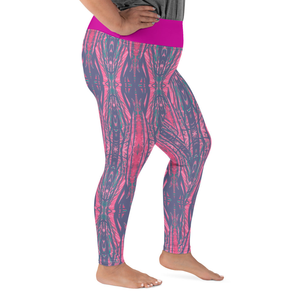 Shadows Gray On Pink Plus Size Leggings Triboca Arts