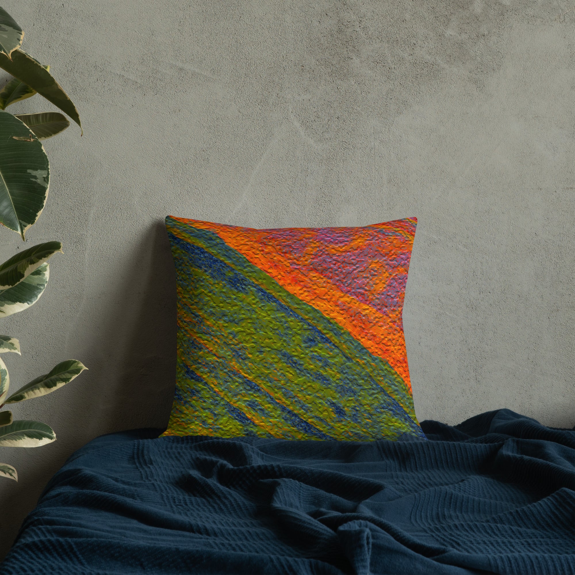 Painted Monzonite Premium Pillow Triboca Arts