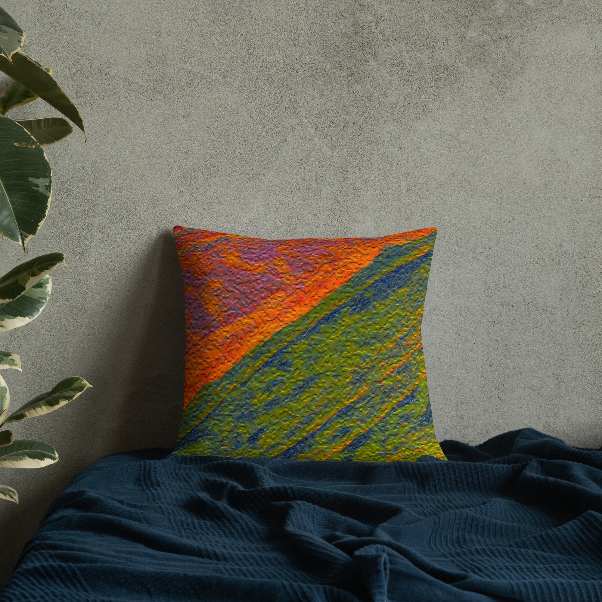 Painted Monzonite Premium Pillow Triboca Arts