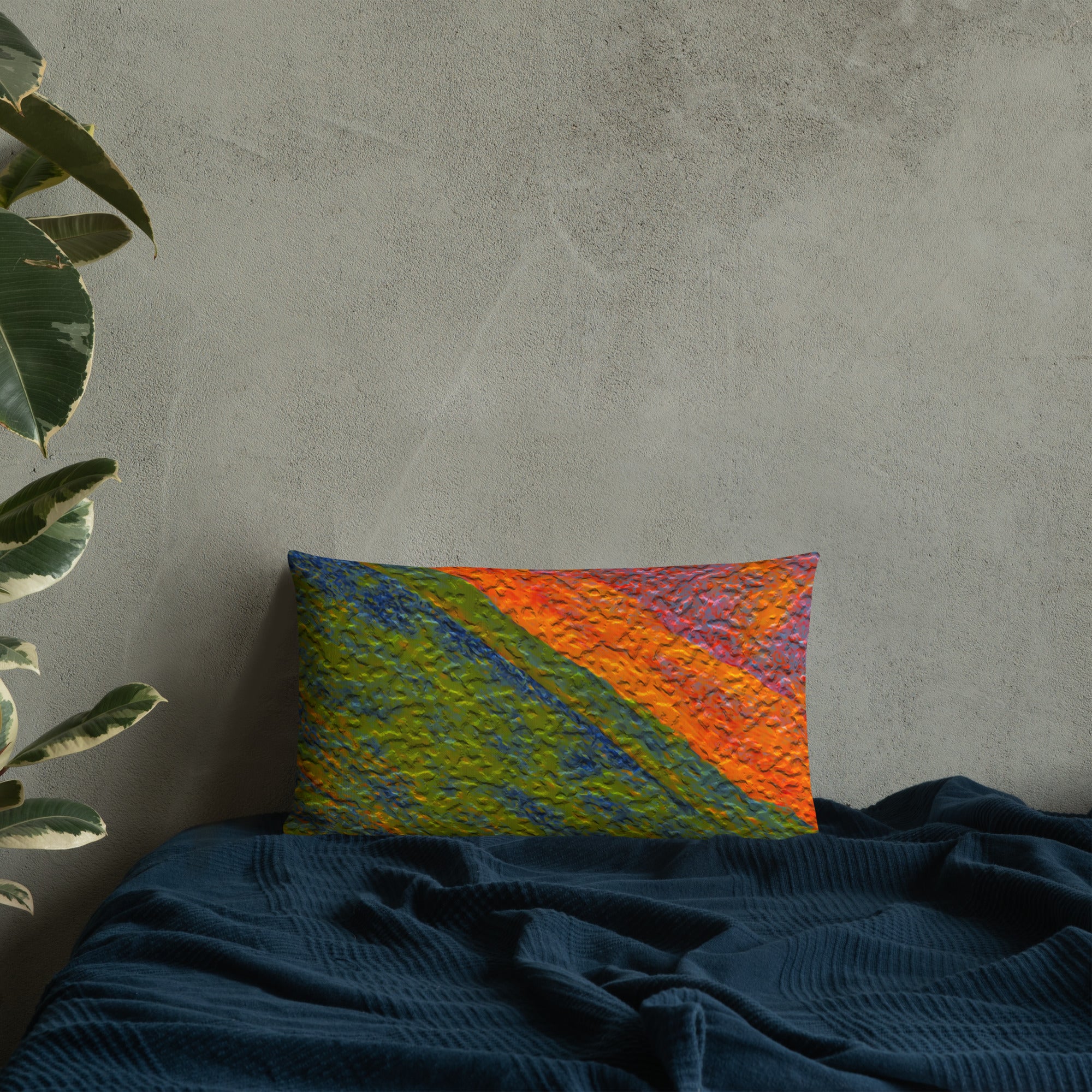 Painted Monzonite Premium Pillow Triboca Arts