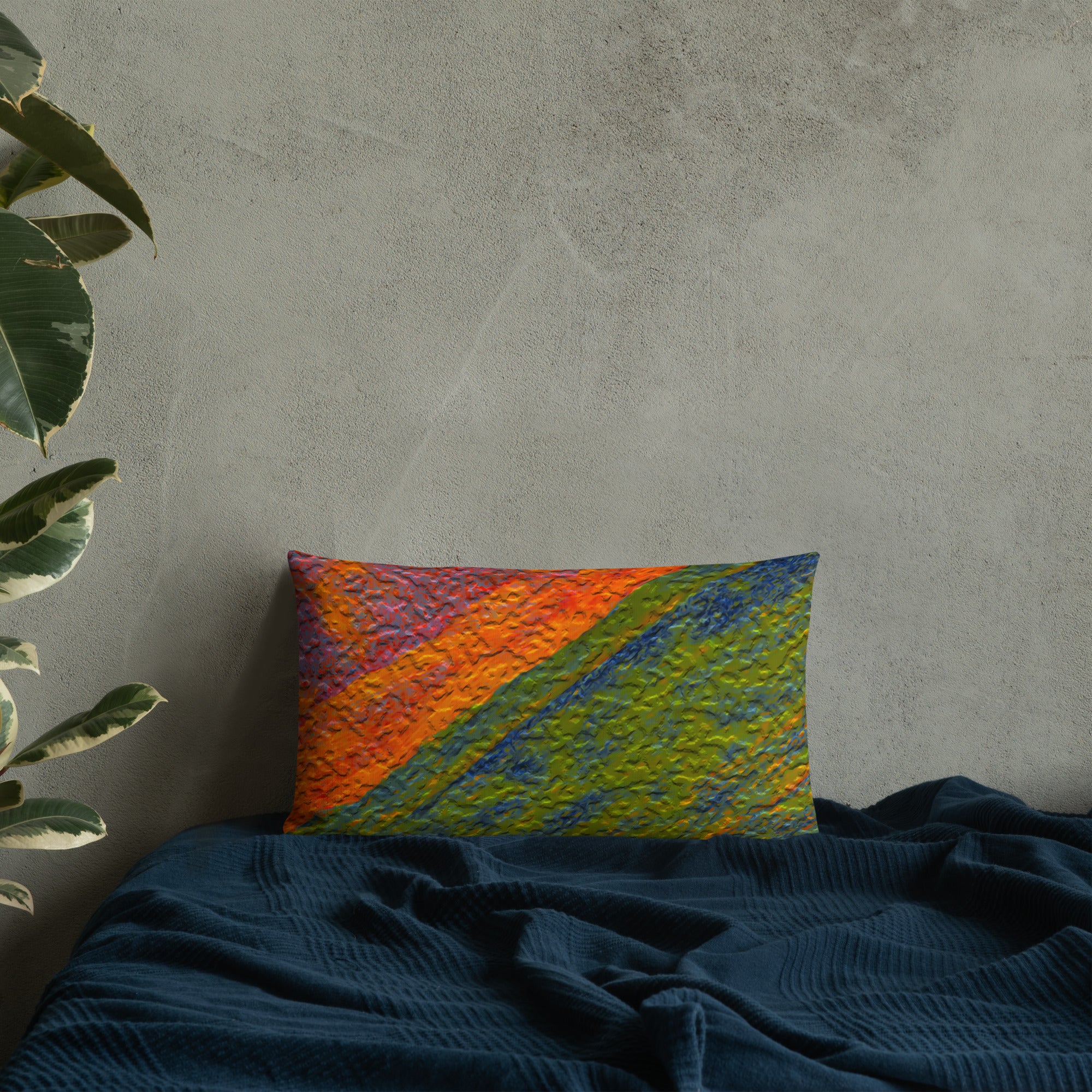 Painted Monzonite Premium Pillow Triboca Arts