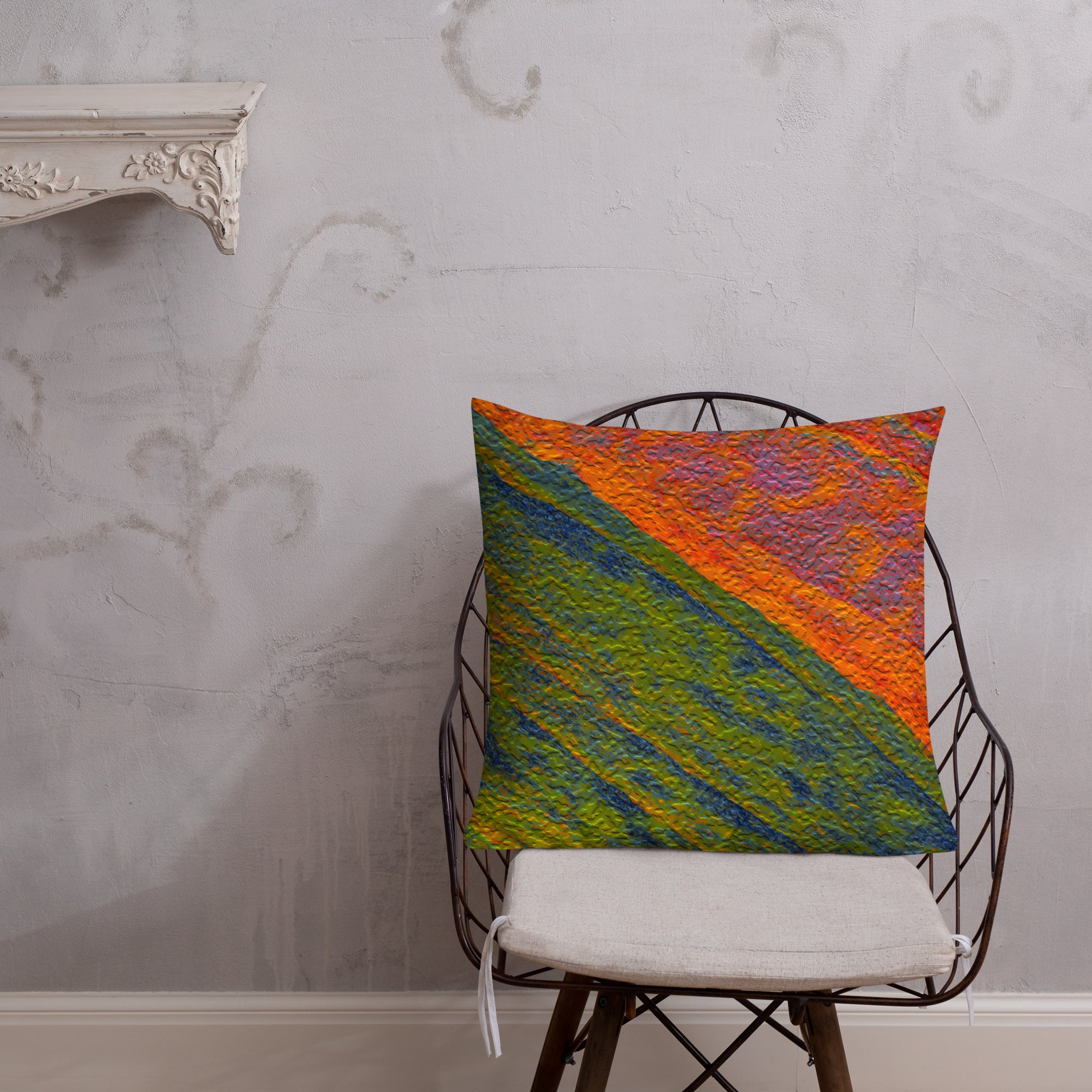 Painted Monzonite Premium Pillow Triboca Arts
