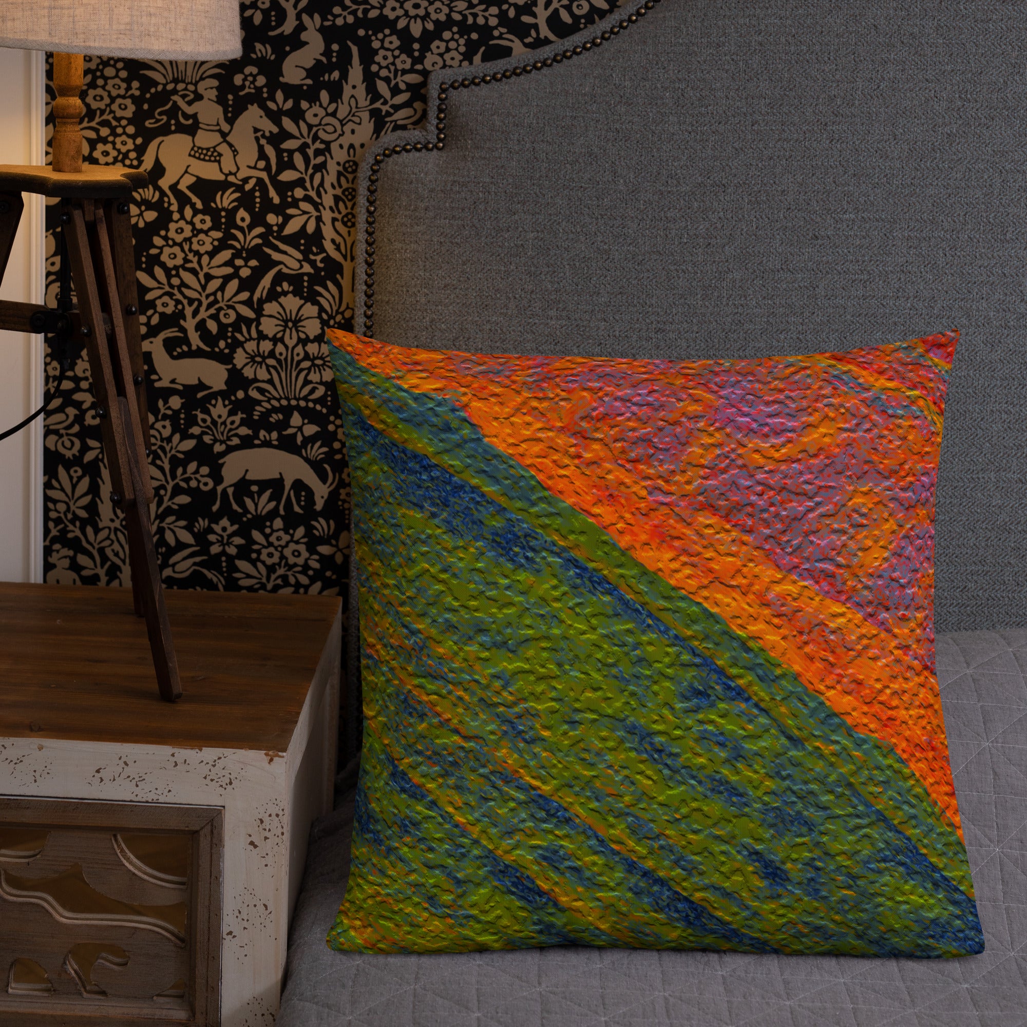 Painted Monzonite Premium Pillow Triboca Arts