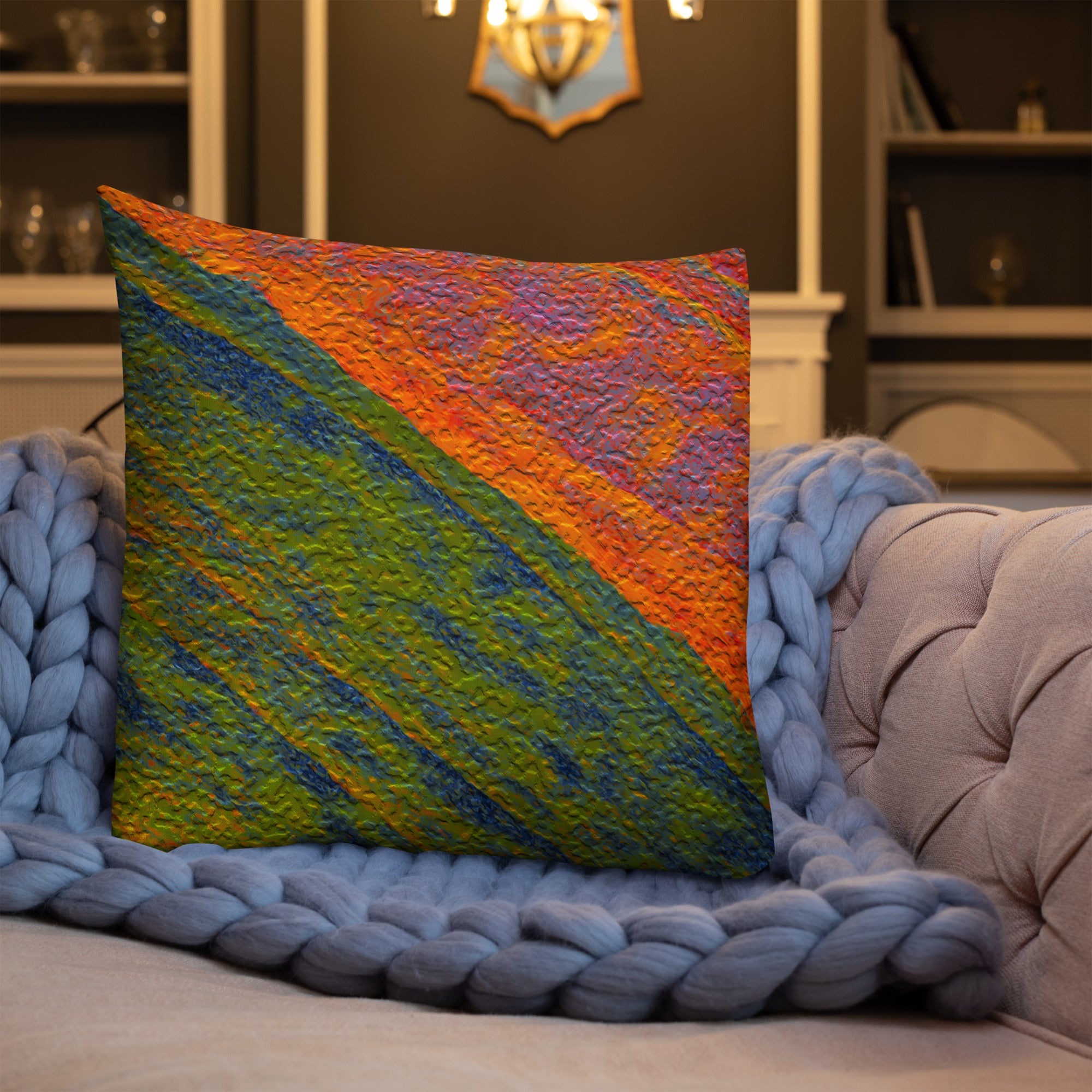 Painted Monzonite Premium Pillow Triboca Arts