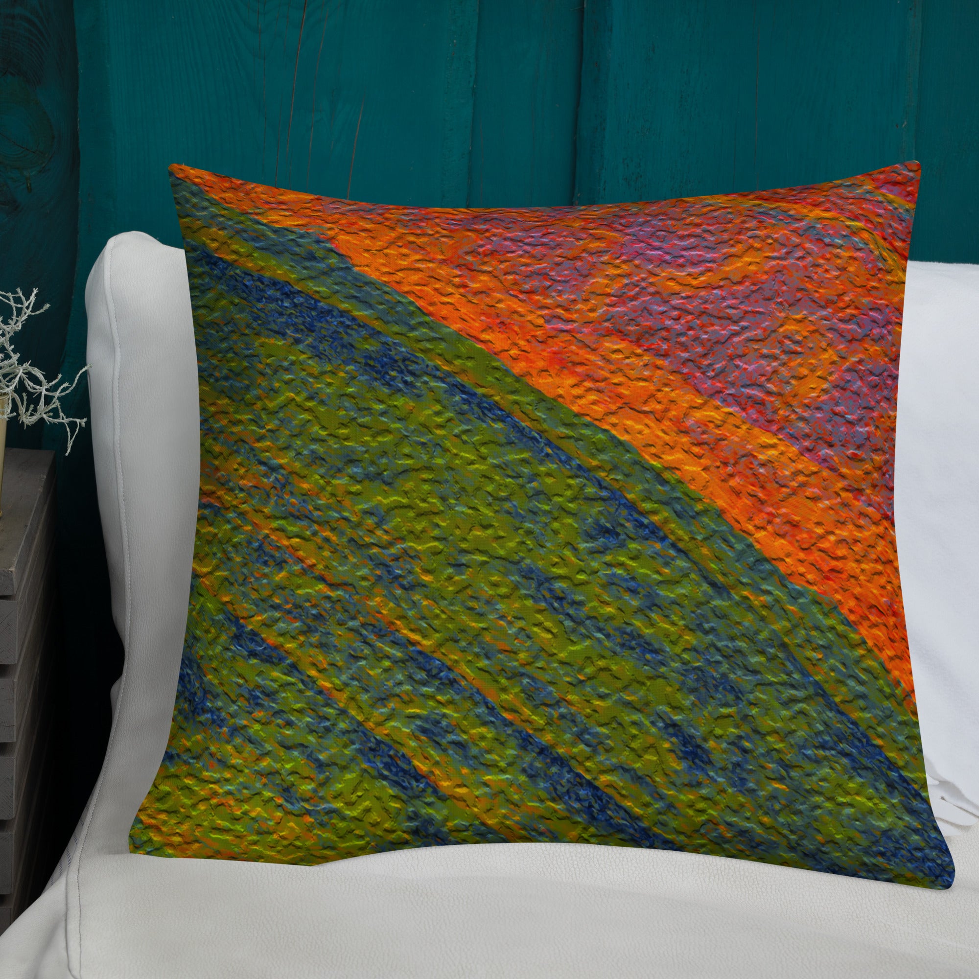 Painted Monzonite Premium Pillow Triboca Arts