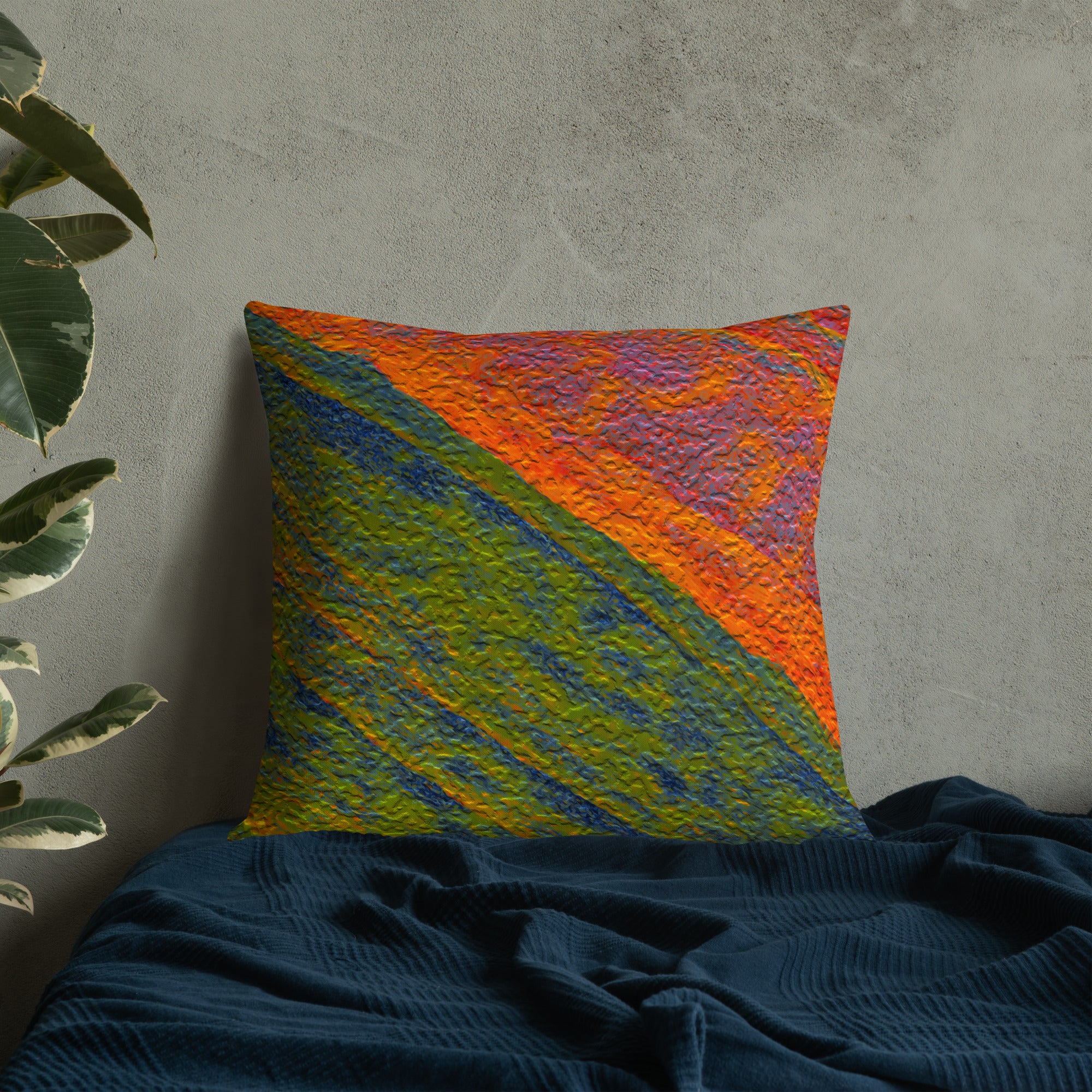 Painted Monzonite Premium Pillow Triboca Arts
