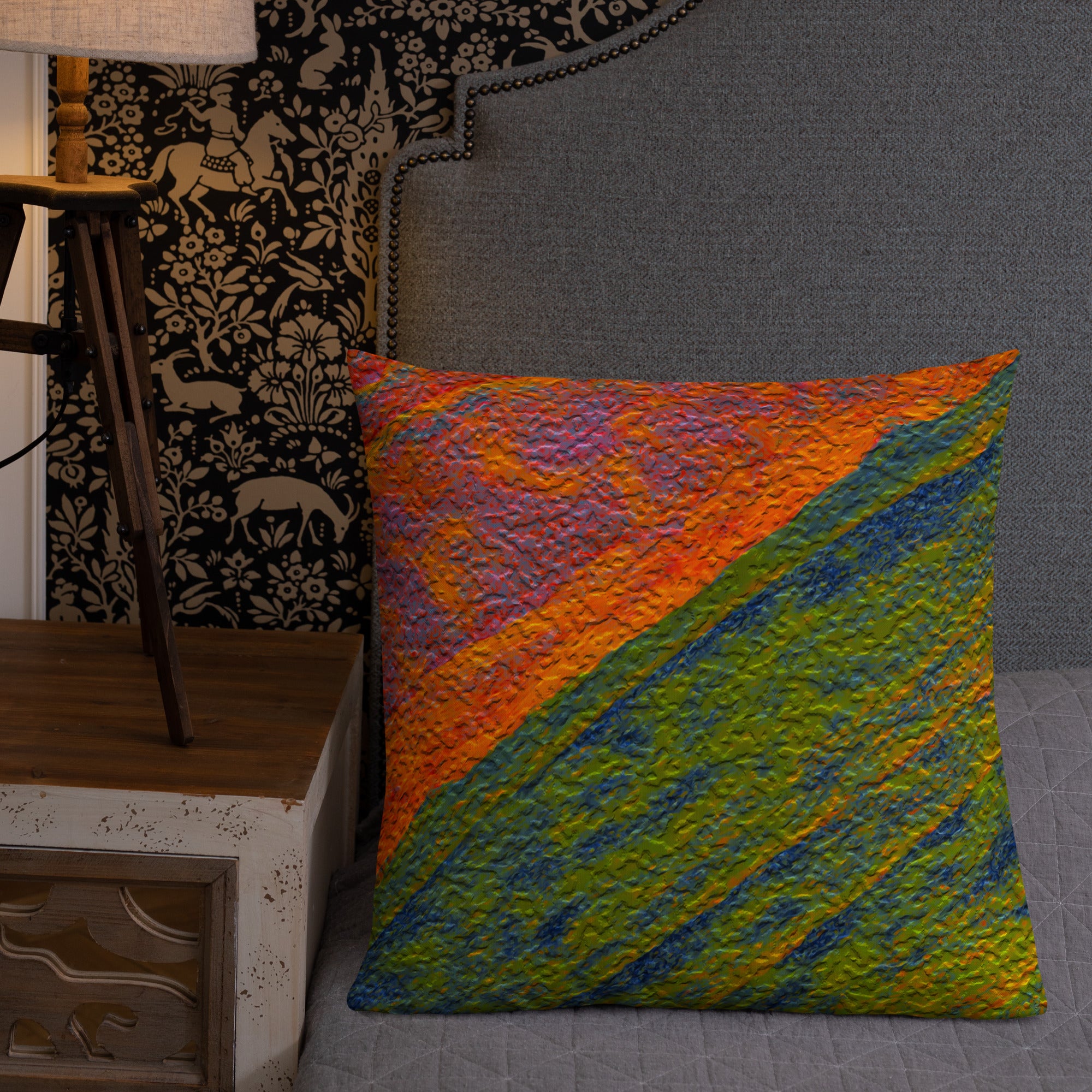 Painted Monzonite Premium Pillow Triboca Arts