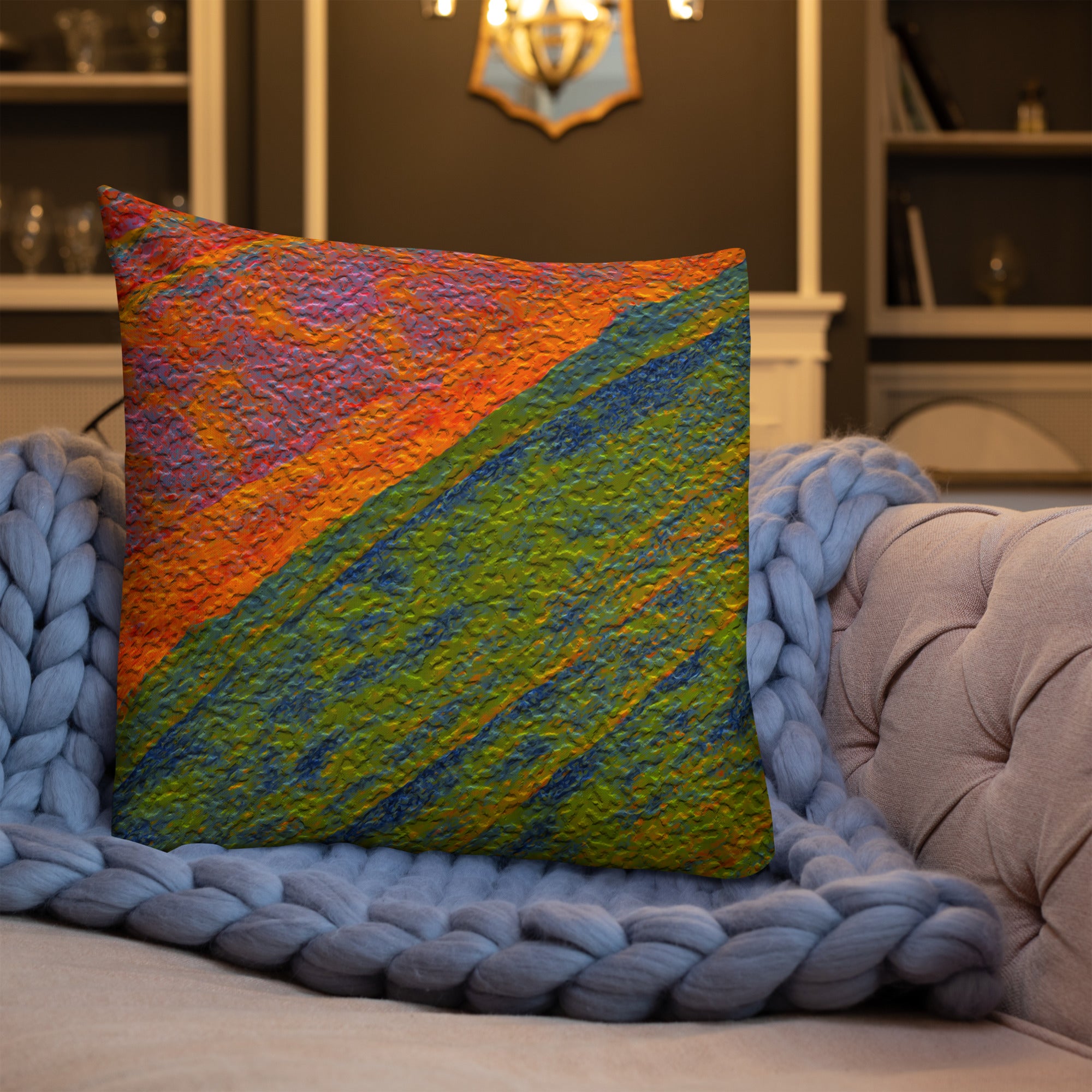 Painted Monzonite Premium Pillow Triboca Arts