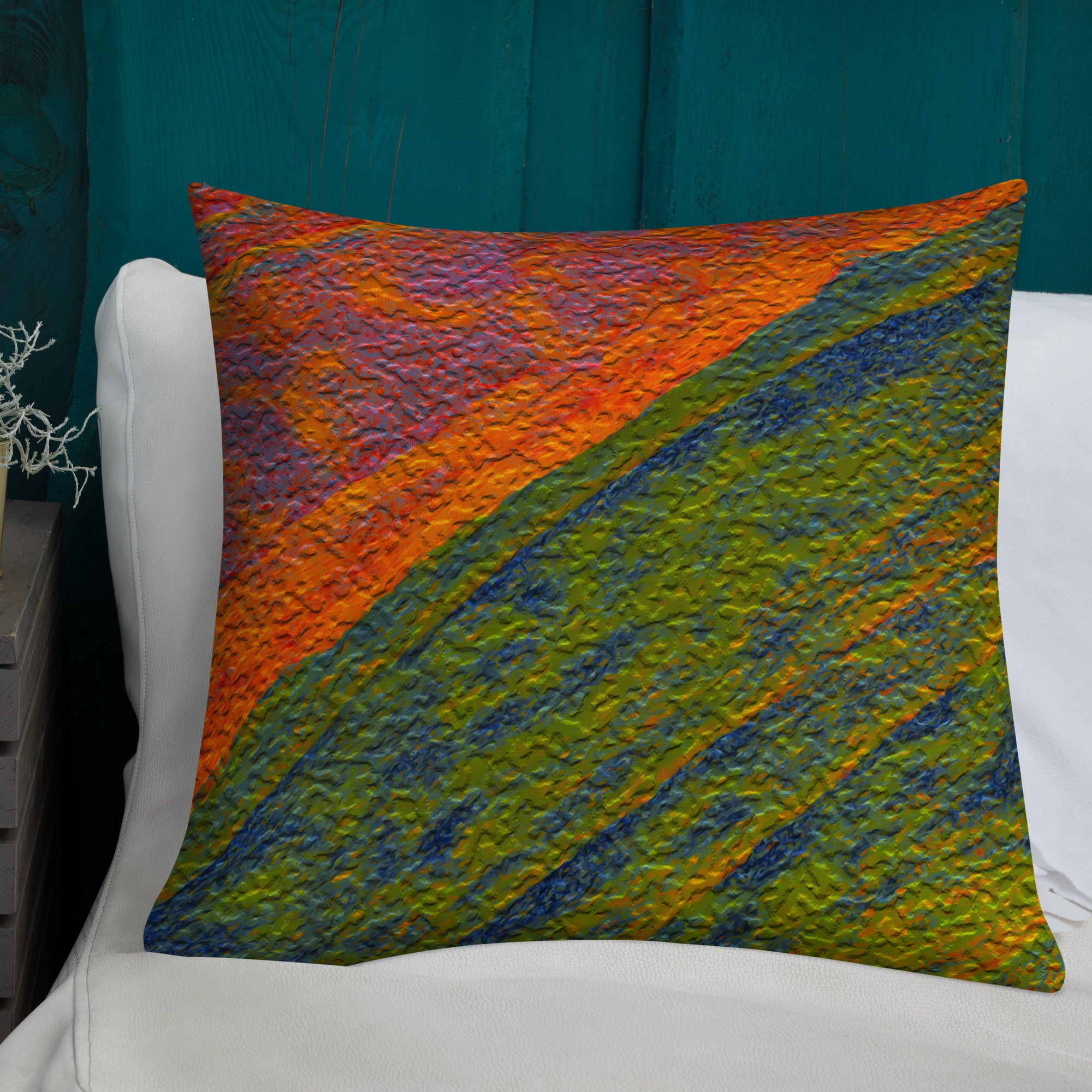 Painted Monzonite Premium Pillow Triboca Arts