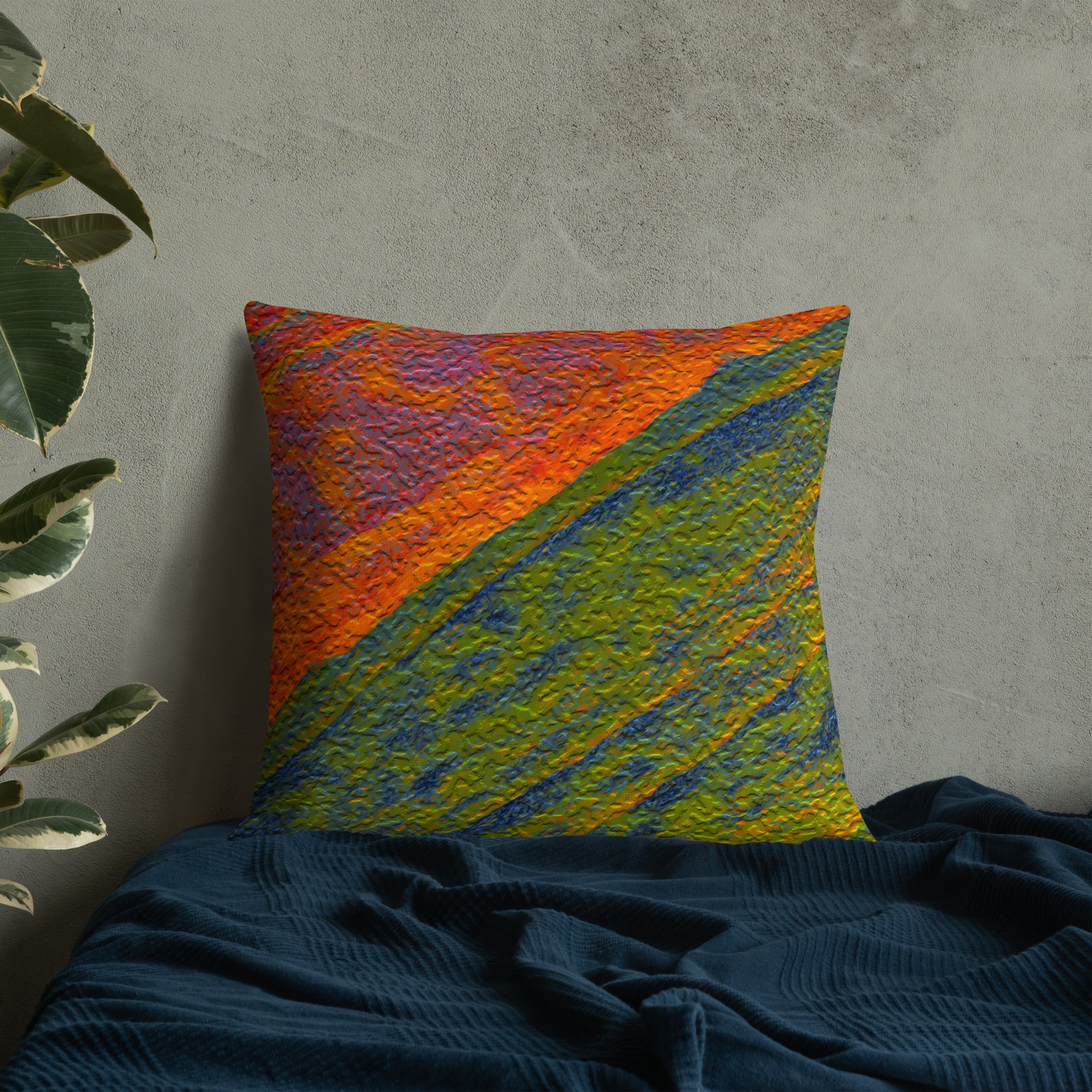Painted Monzonite Premium Pillow Triboca Arts
