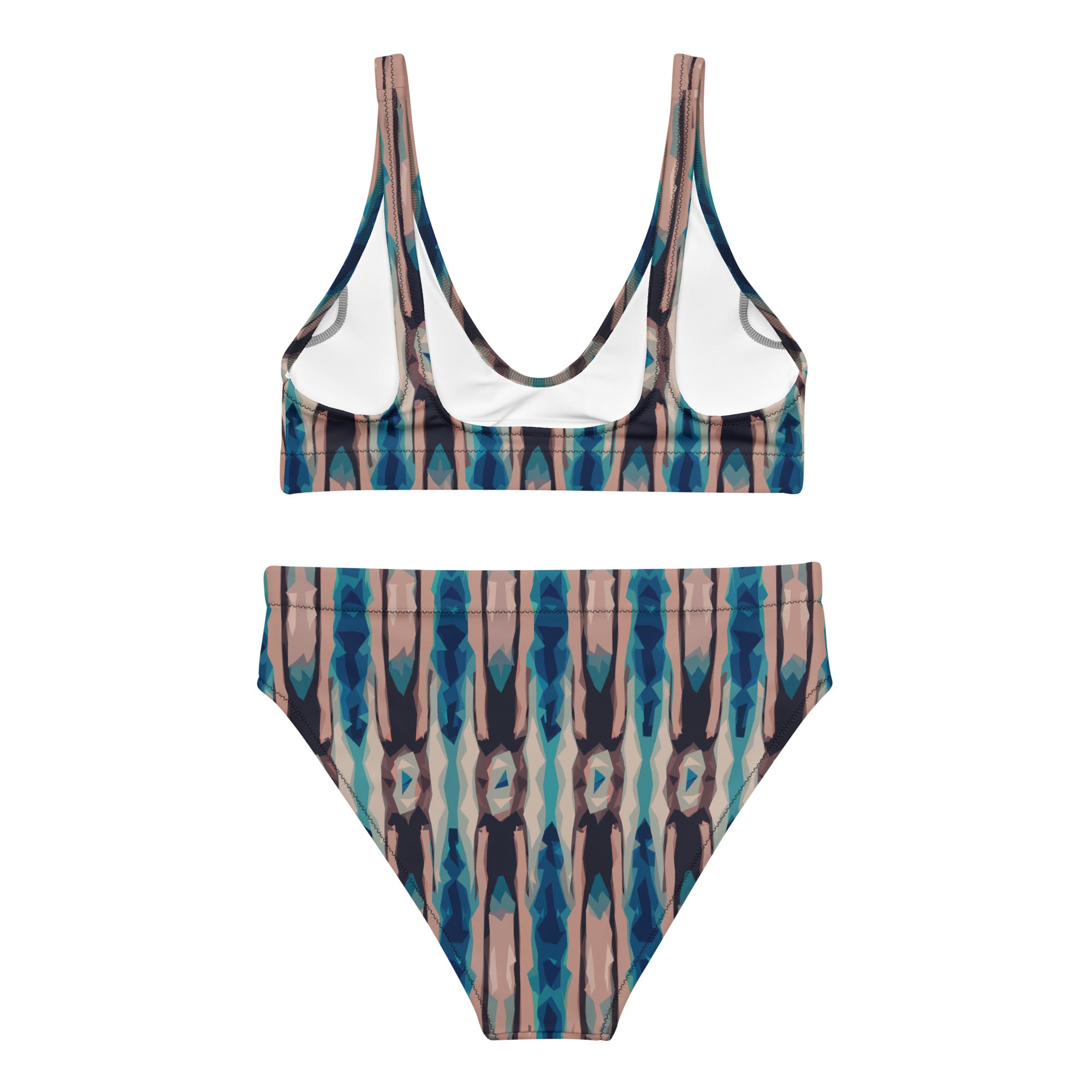 Bay Jetties Eco-Friendly High-Waisted Bikini Triboca Arts