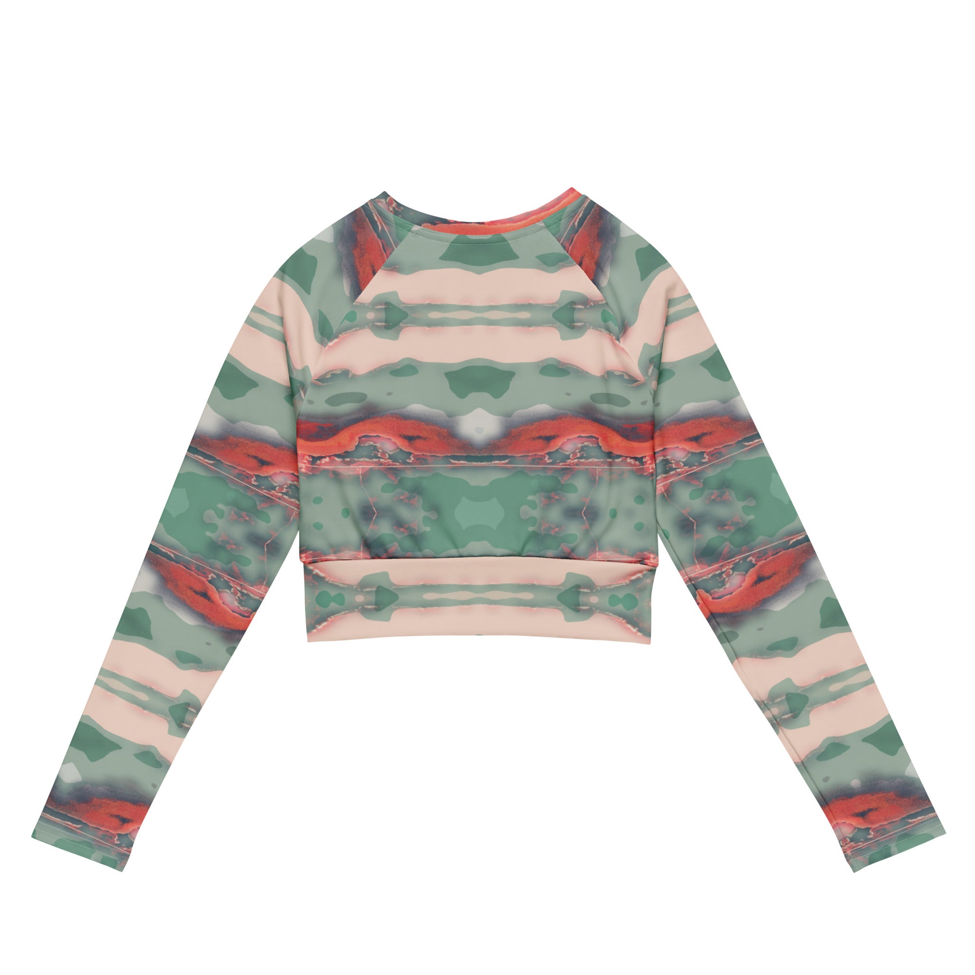 Gulf Shore Eco-Friendly Long-Sleeve Crop Top Triboca Arts