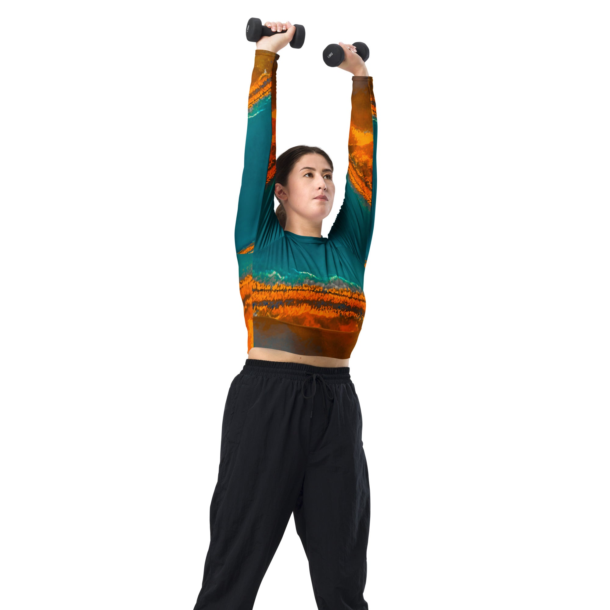 Bay Jetties Eco-Friendly Long-Sleeve Crop Top Triboca Arts